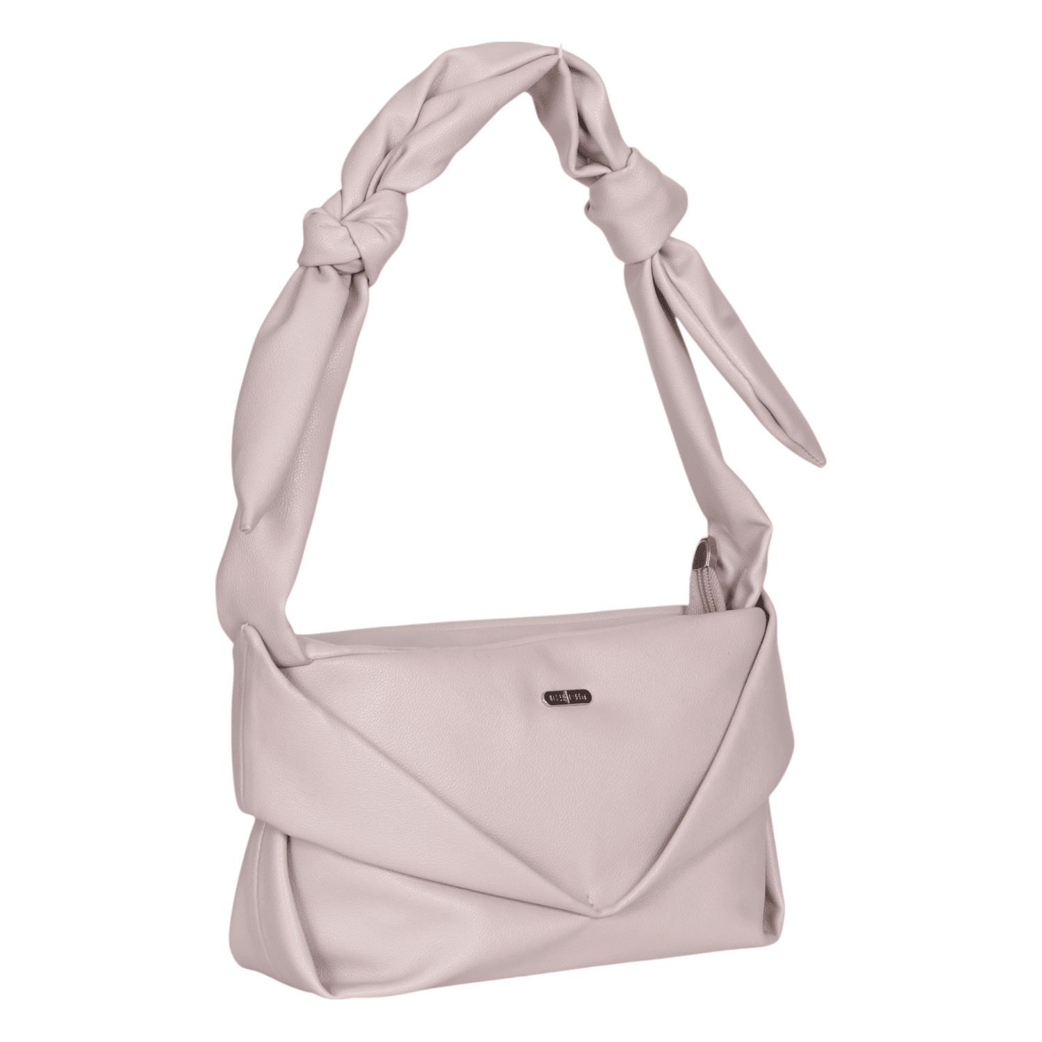 Ninaa Rossie Beige Knotted Handle Shoulder Bag