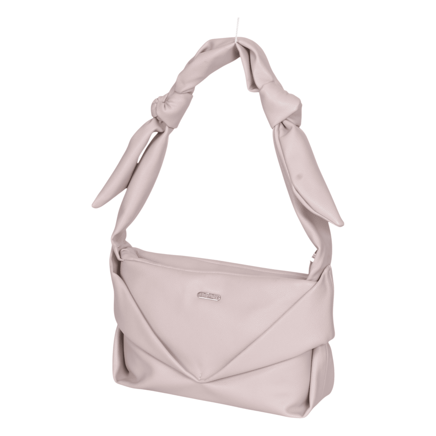Ninaa Rossie Beige Knotted Handle Shoulder Bag