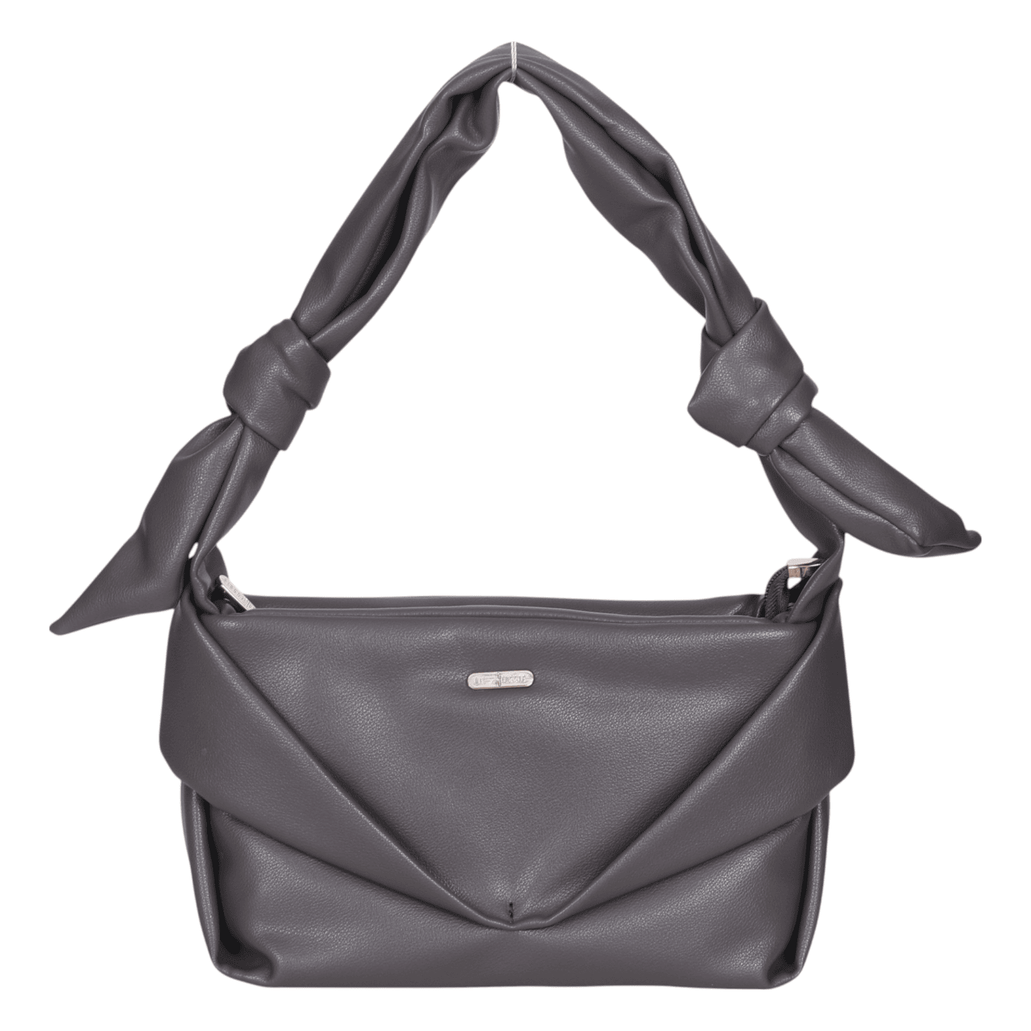 Ninaa Rossie Grey Knotted Handle Shoulder Bag