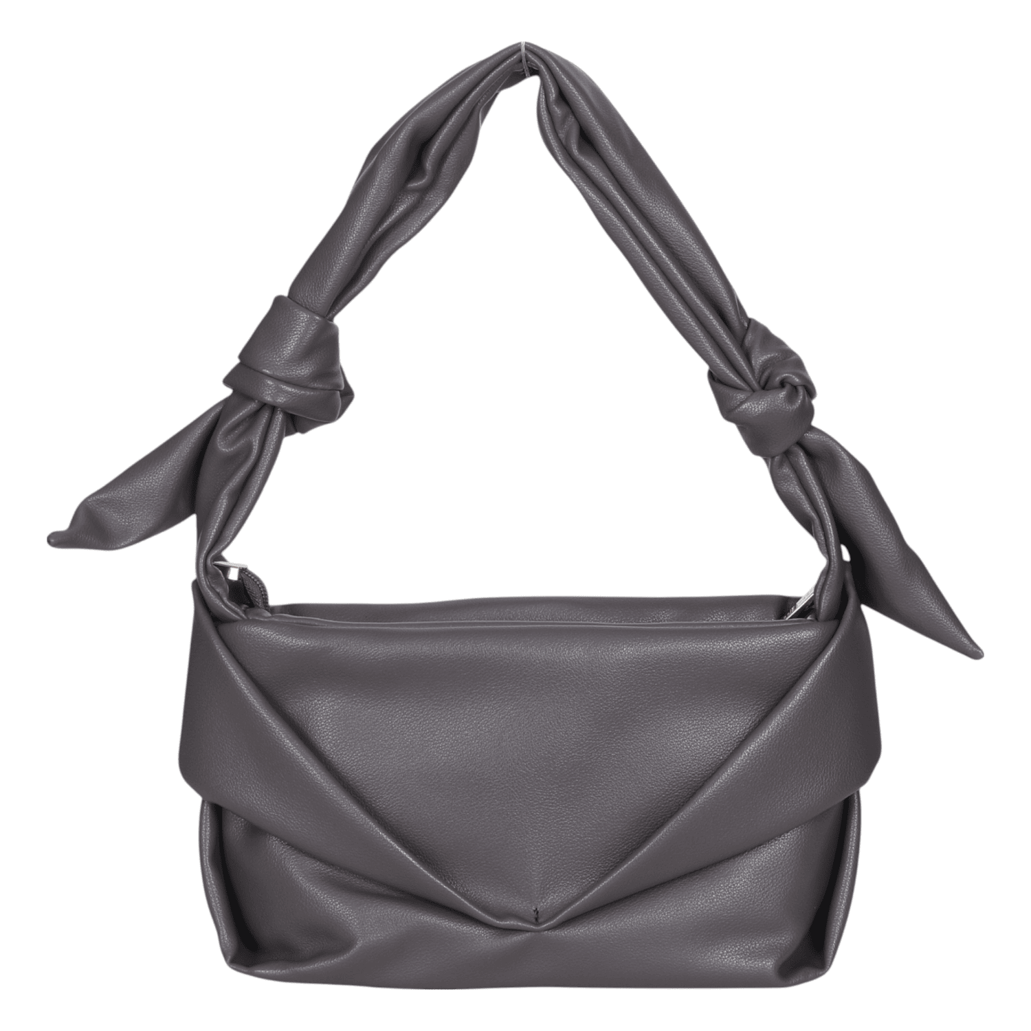 Ninaa Rossie Grey Knotted Handle Shoulder Bag