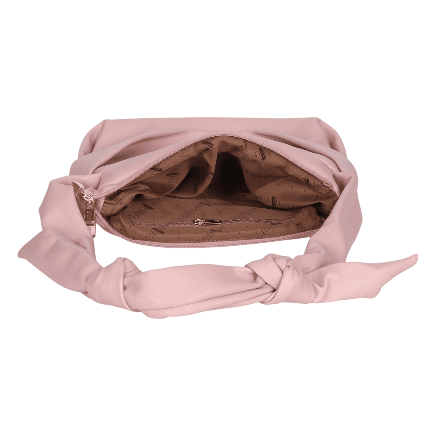 Ninaa Rossie Beige Knotted Handle Shoulder Bag