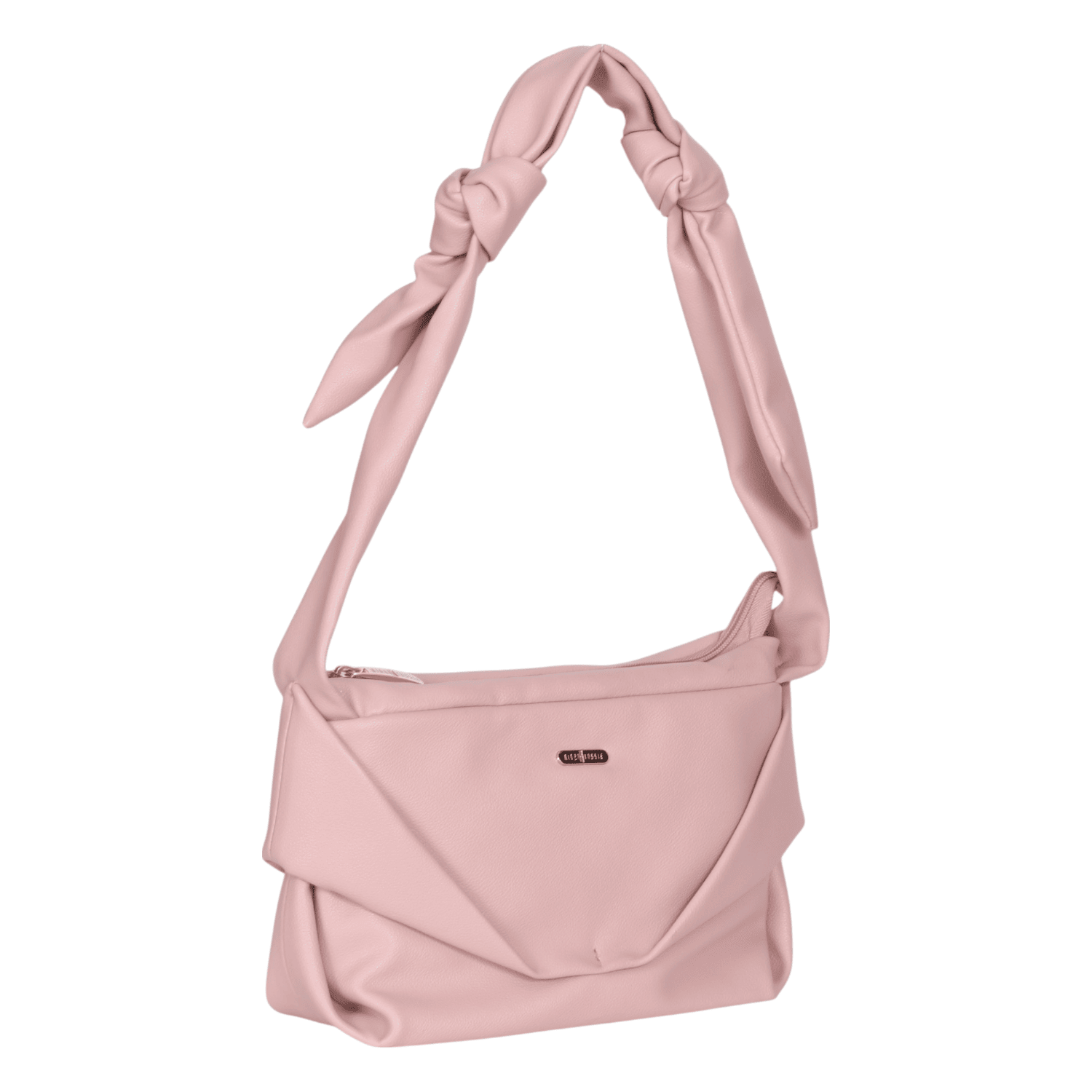 Ninaa Rossie Beige Knotted Handle Shoulder Bag