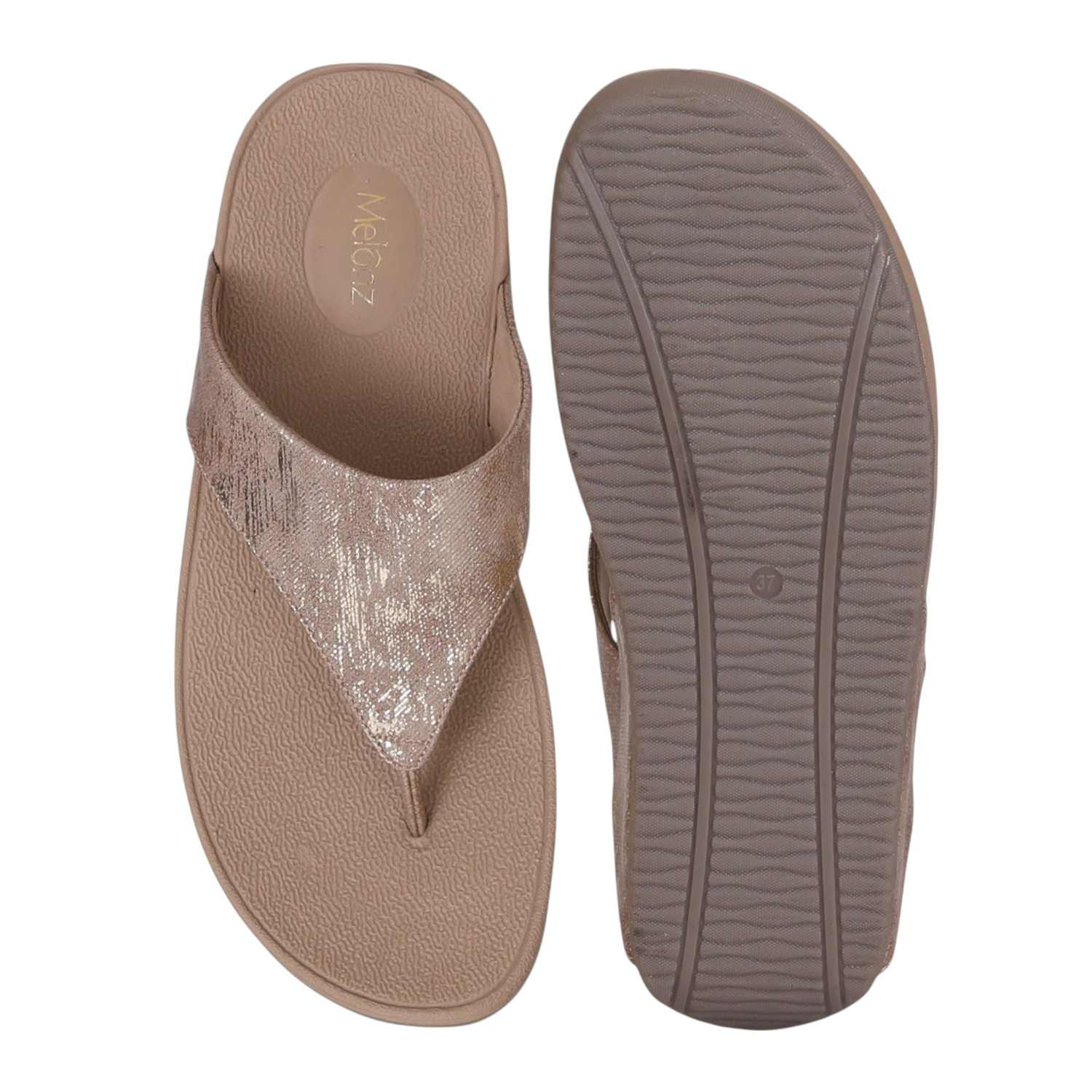 Women Rustic Bronze Wedge Sandals