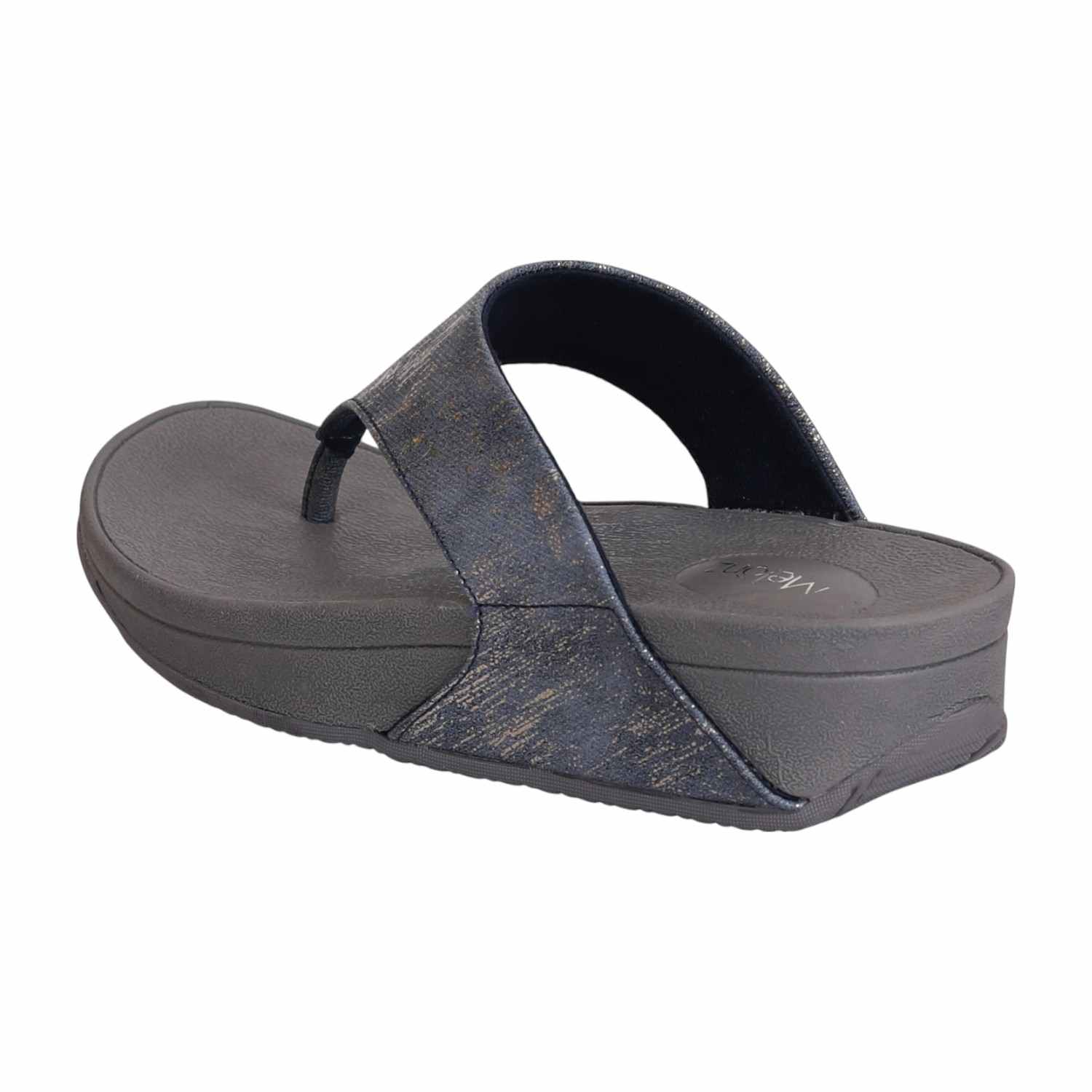 Women Navy Blue Wedge Sandals