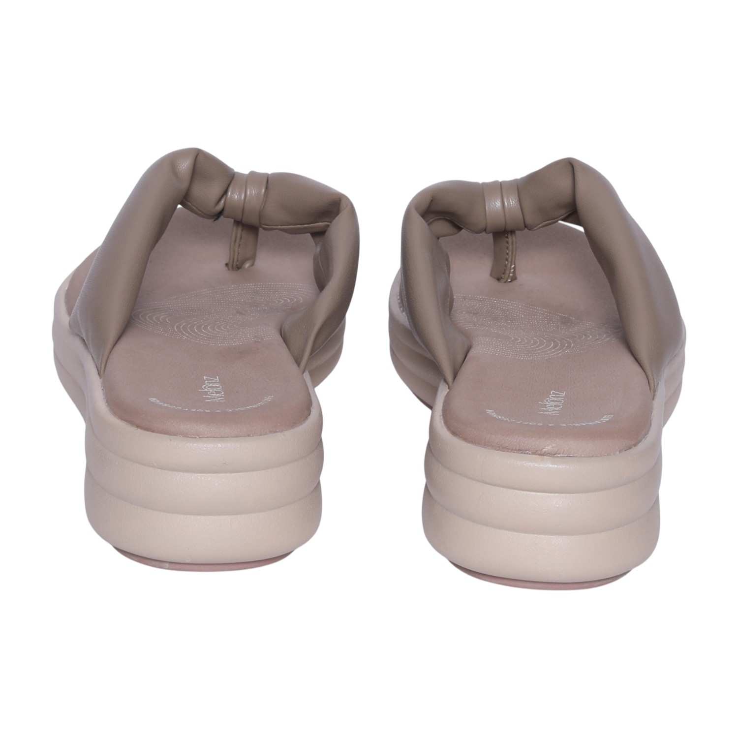 Women's Taupe Cushioned Platform Wedge Sandals