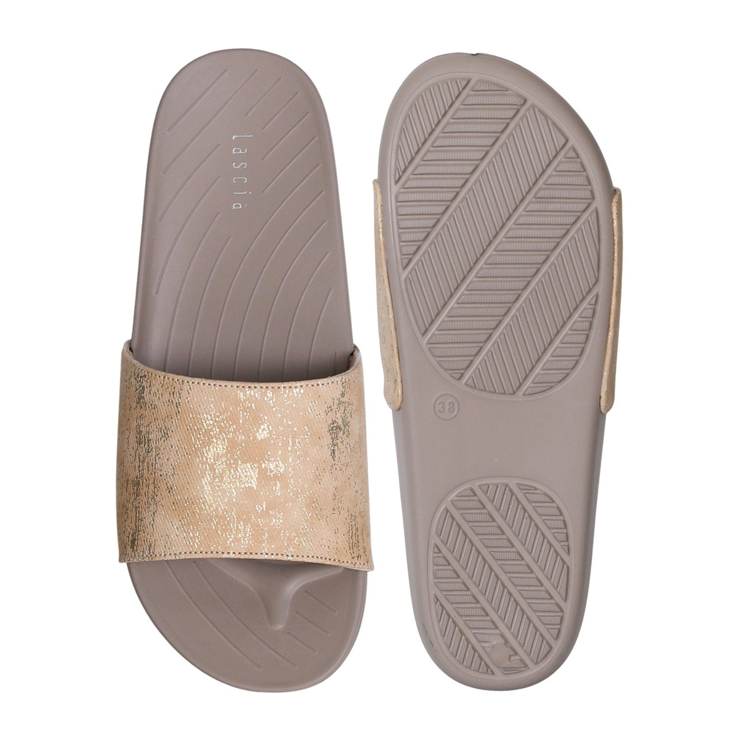 Golden Sand Comfort Slides for Women