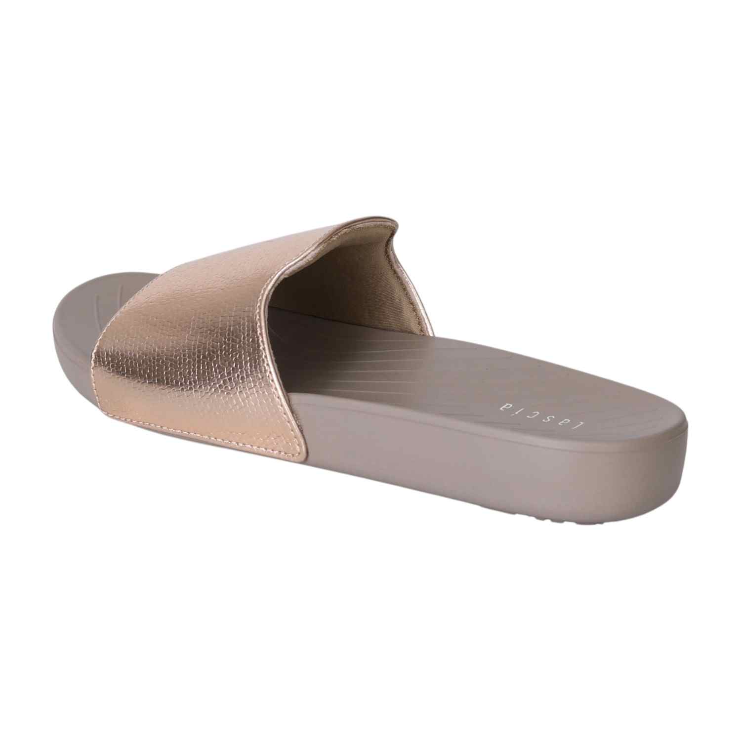 Rose Gold Luxe Comfort Slides for Women