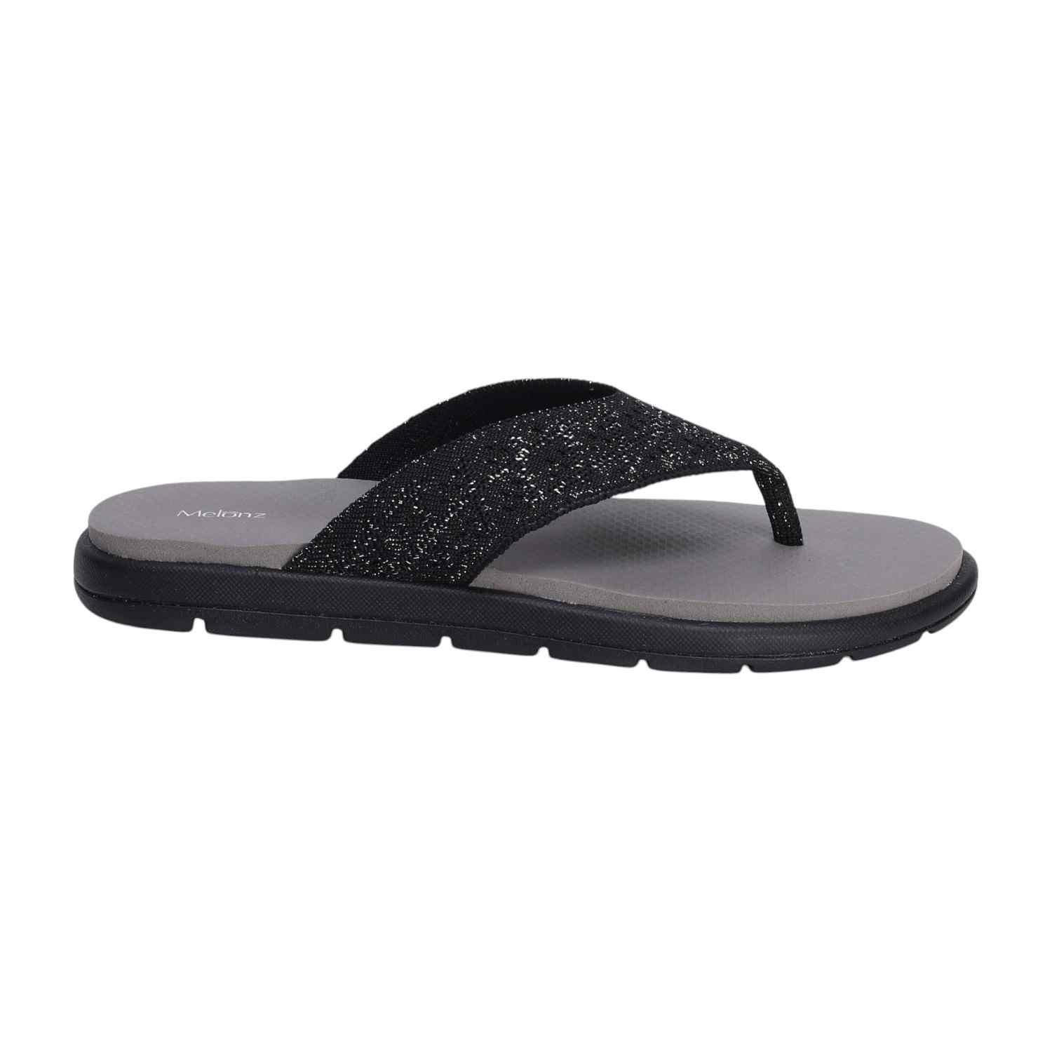 Black Comfort Thongs for Women