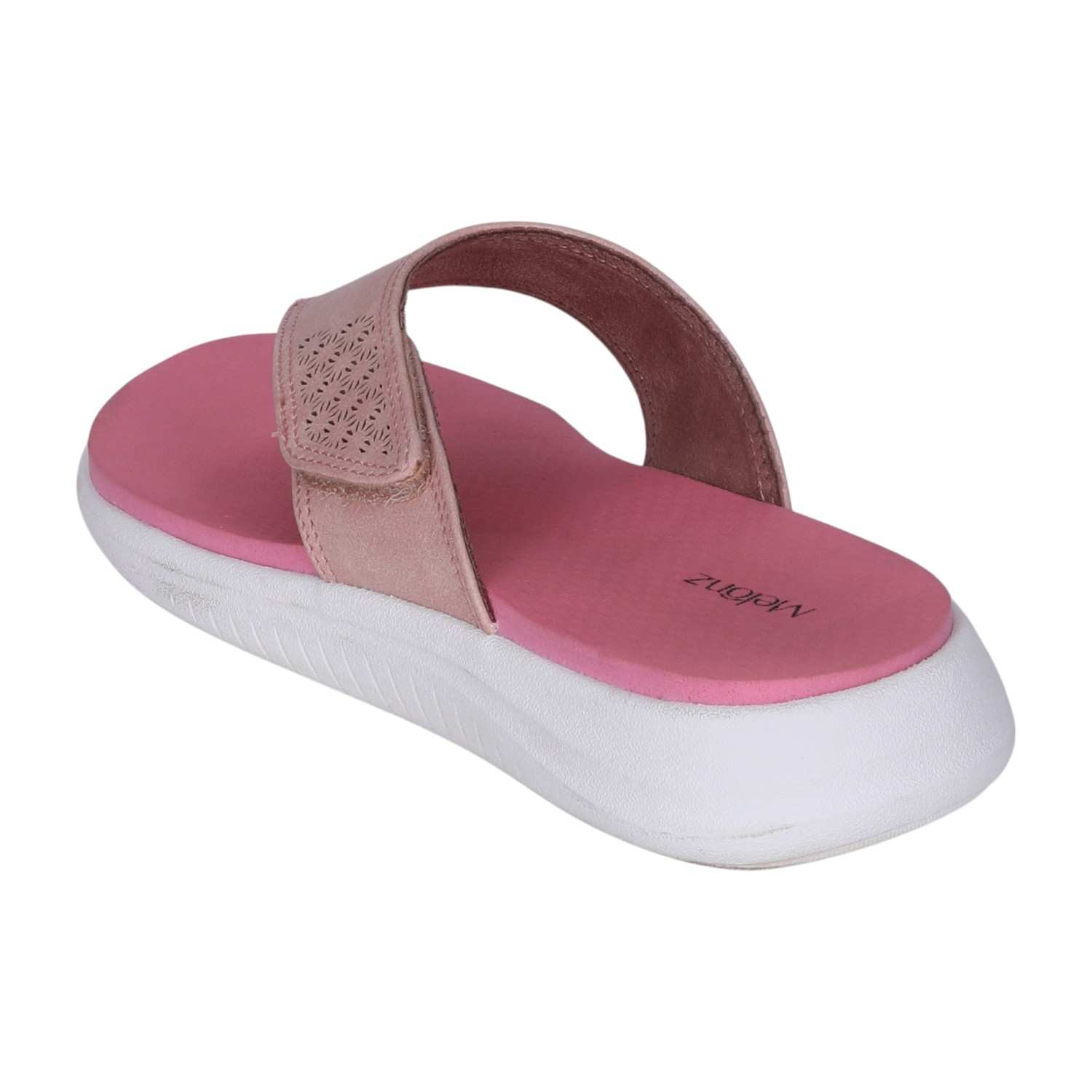 Women's Pink Thong Sandals with Decorative Strap