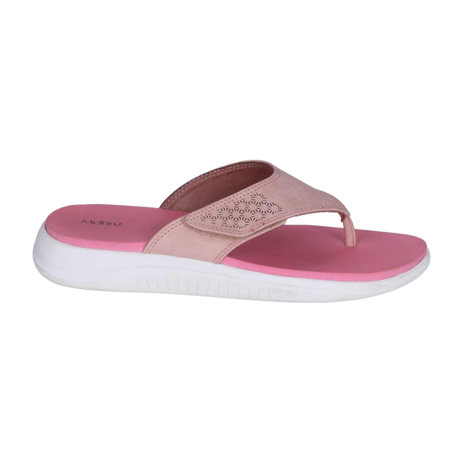 Women's Pink Thong Sandals with Decorative Strap