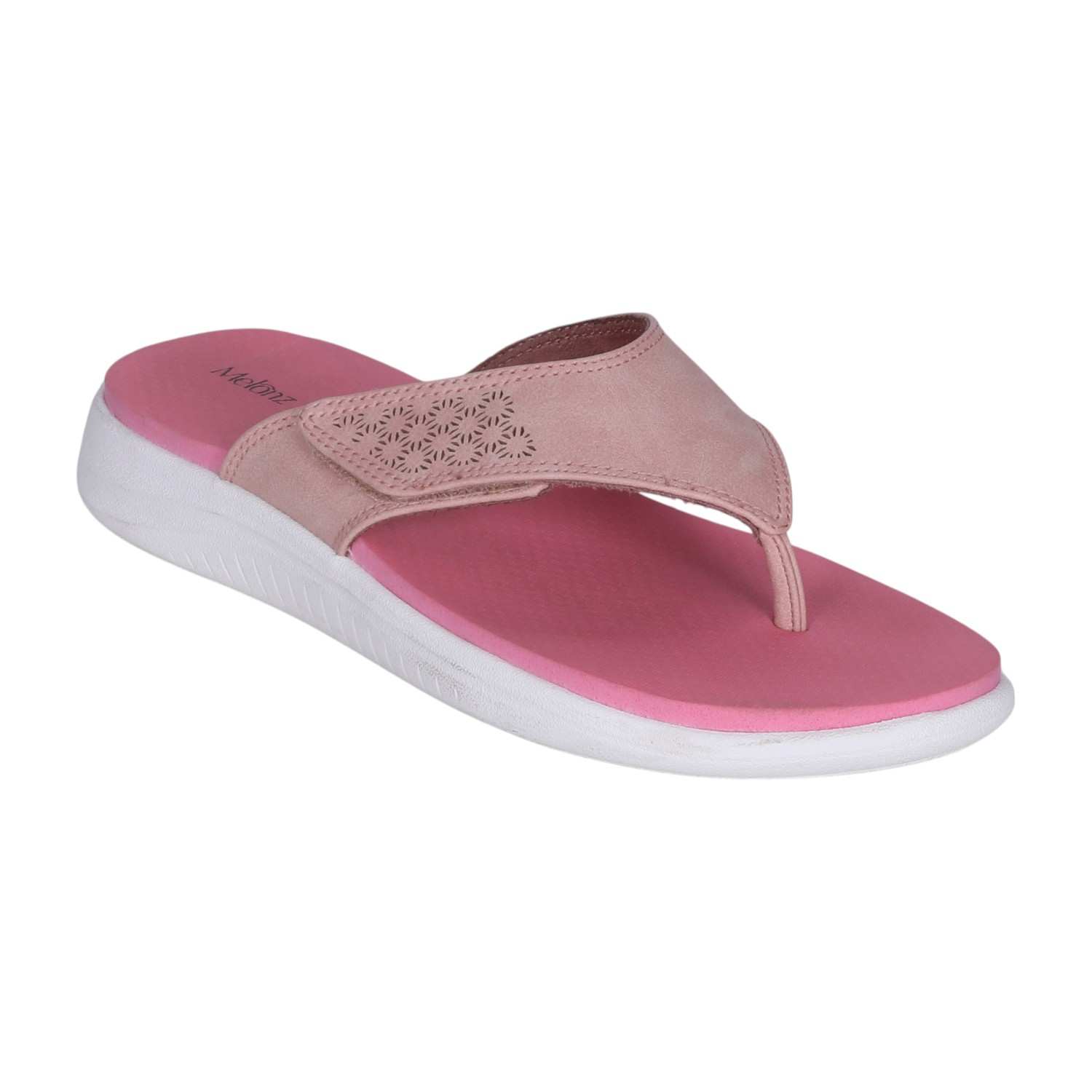 Women's Pink Thong Sandals with Decorative Strap