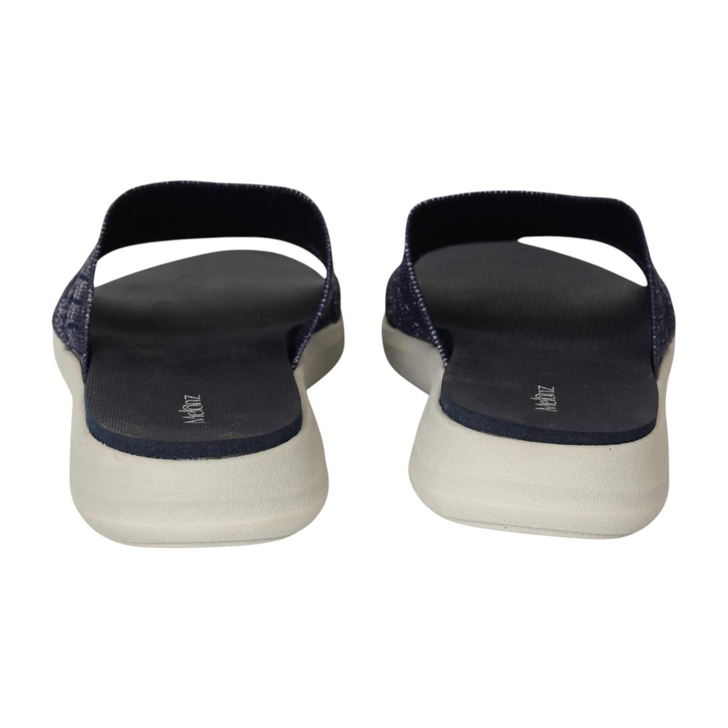 Women Blue Knit Comfort Slide-Ons