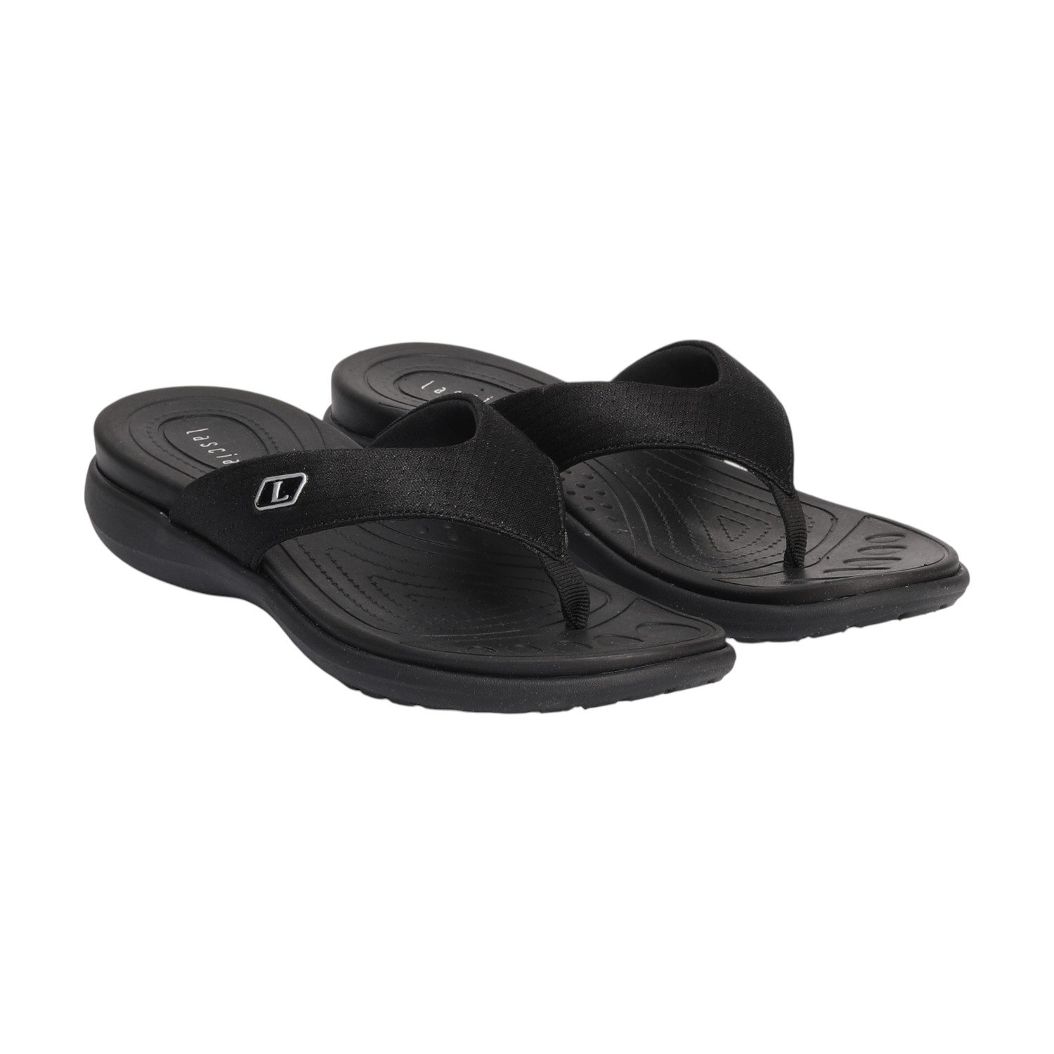 Black Comfort Thongs for Women