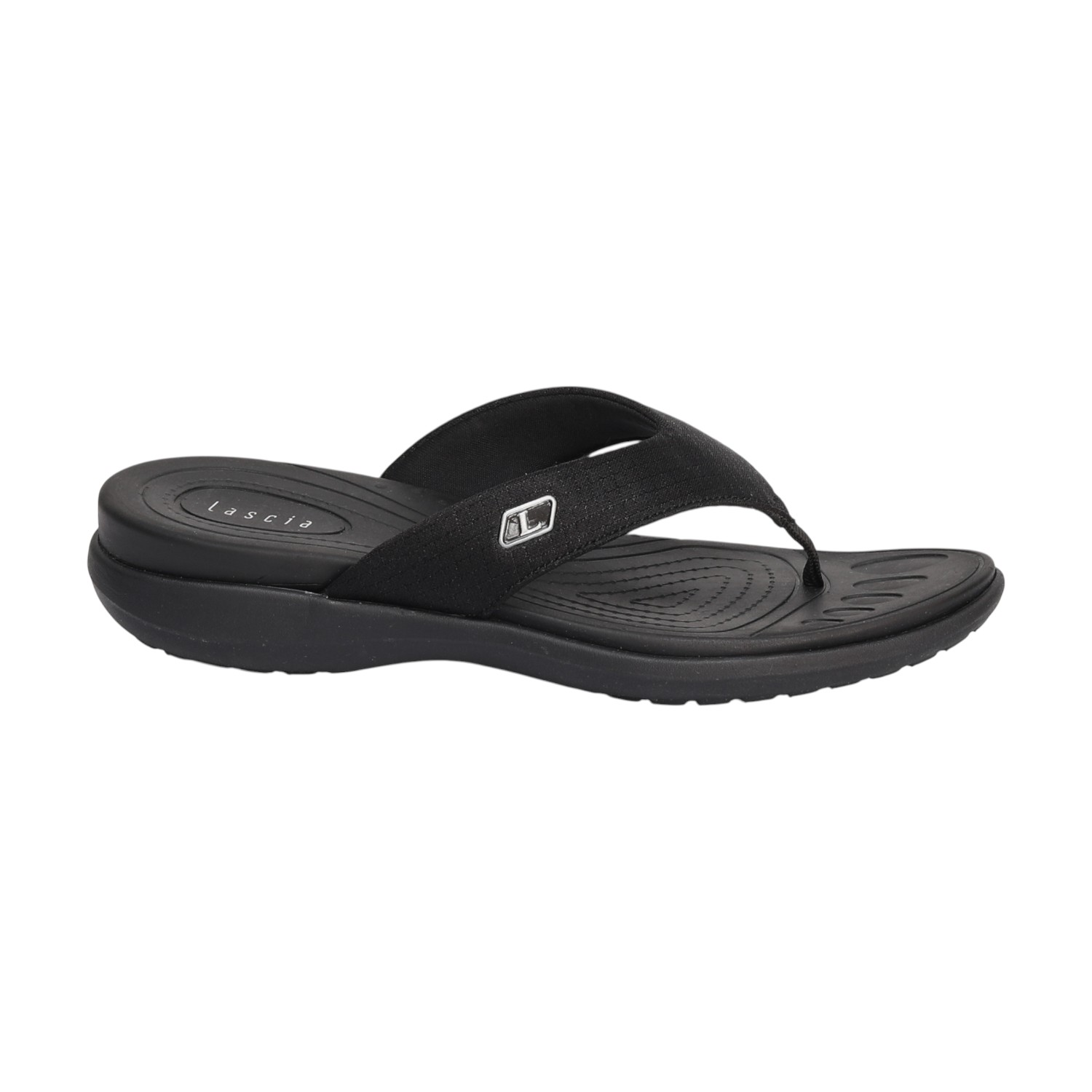 Black Comfort Thongs for Women