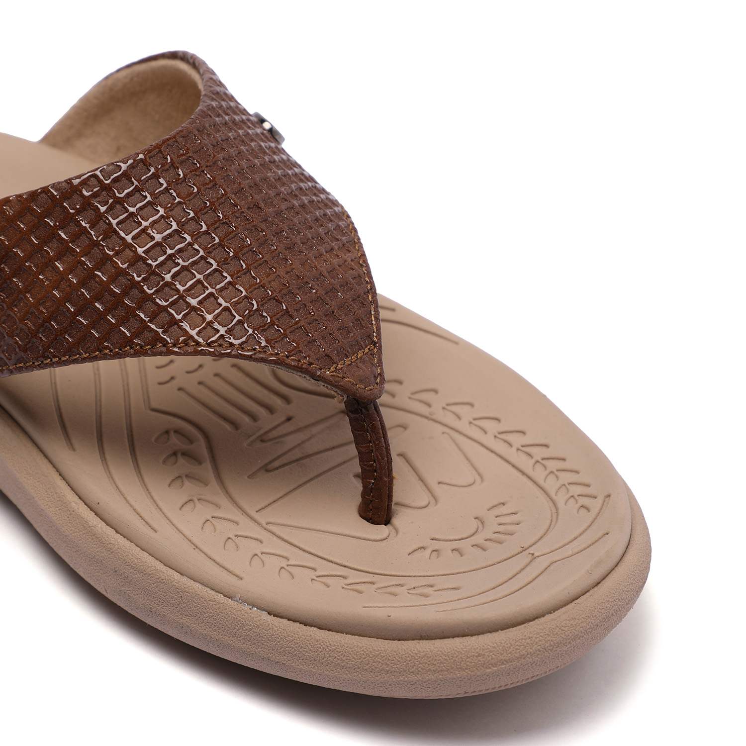 Embellished Nude-Brown Coloured Flats for Women