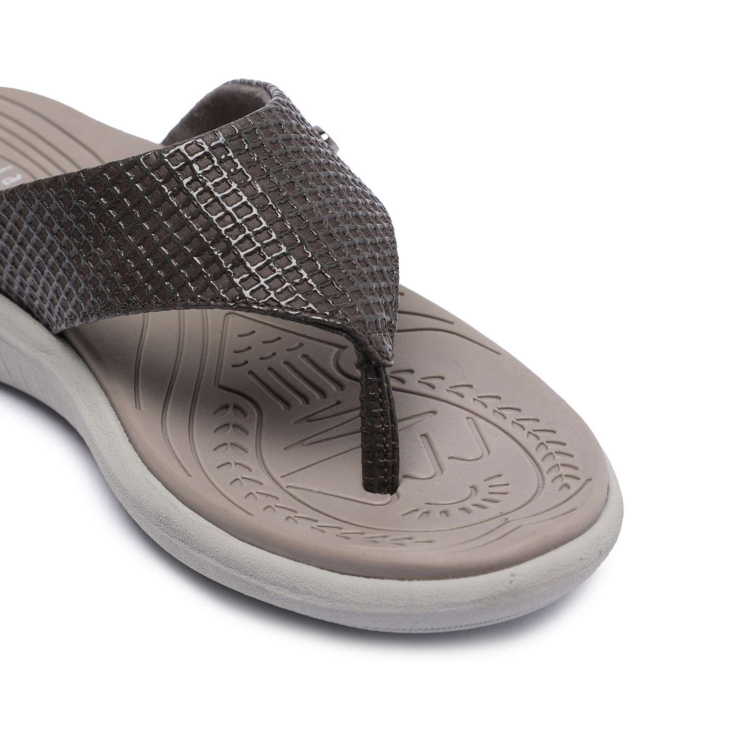 Embellished Grey Coloured Flats for Women
