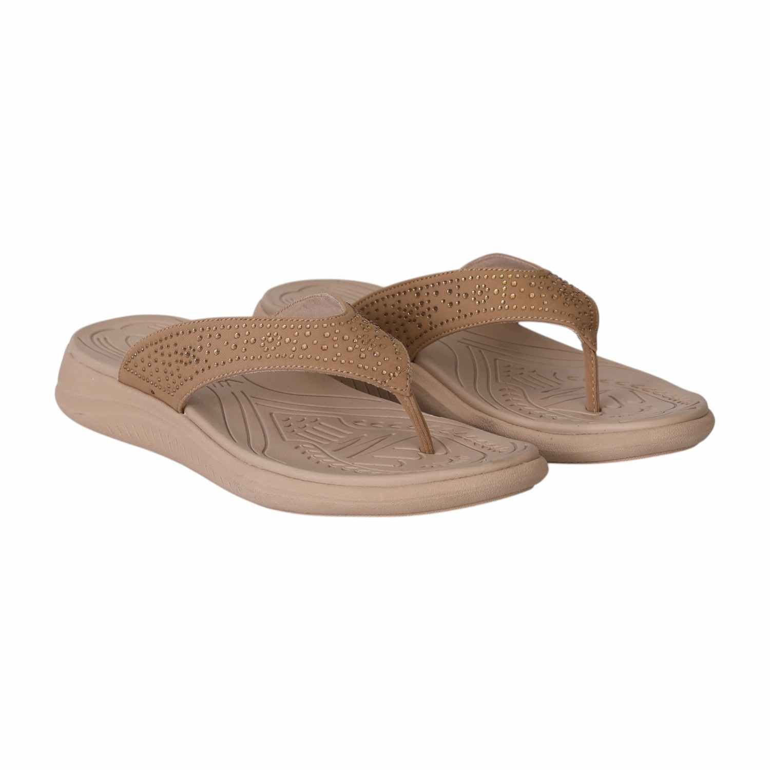 Tan Spark Comfort Thongs for Women