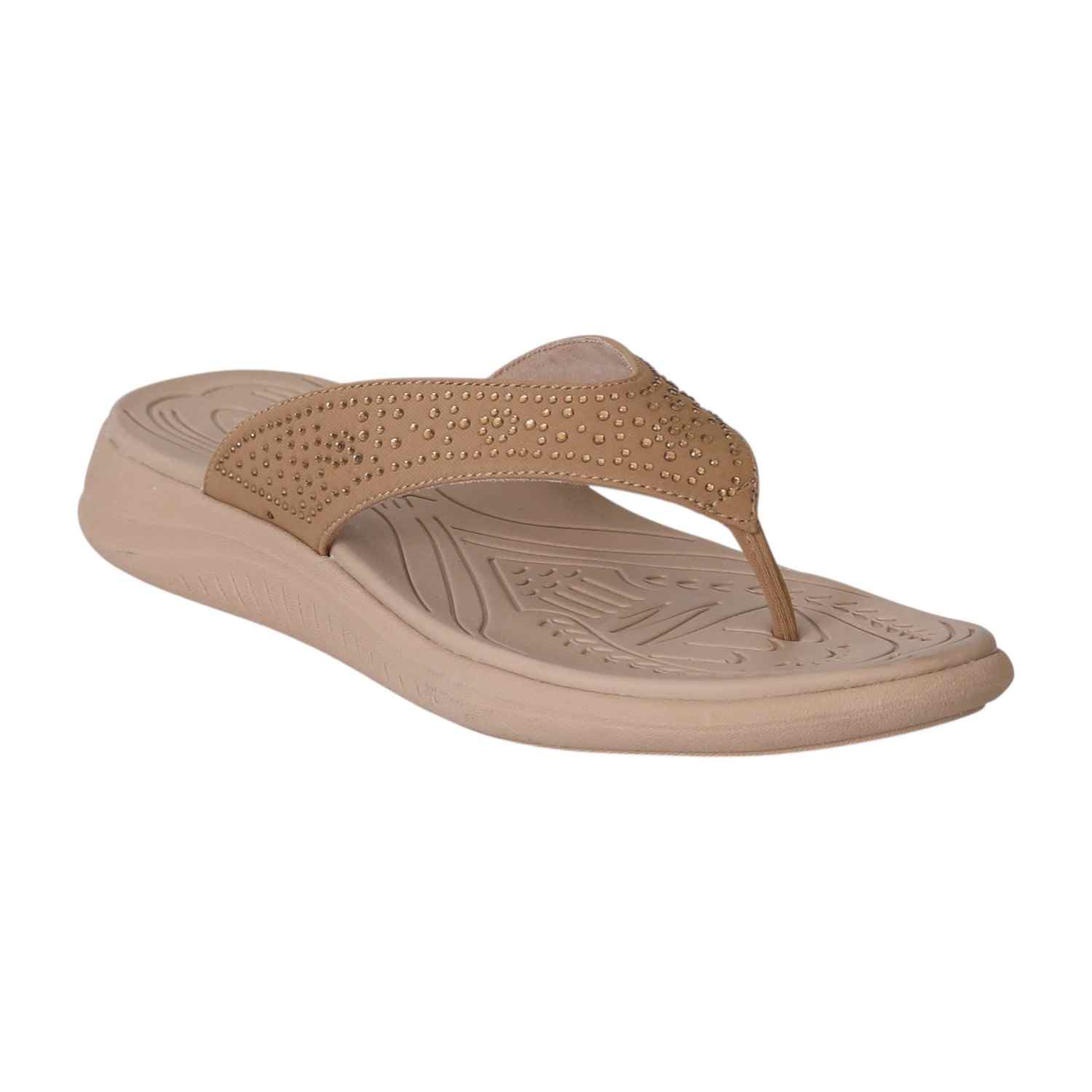 Tan Spark Comfort Thongs for Women