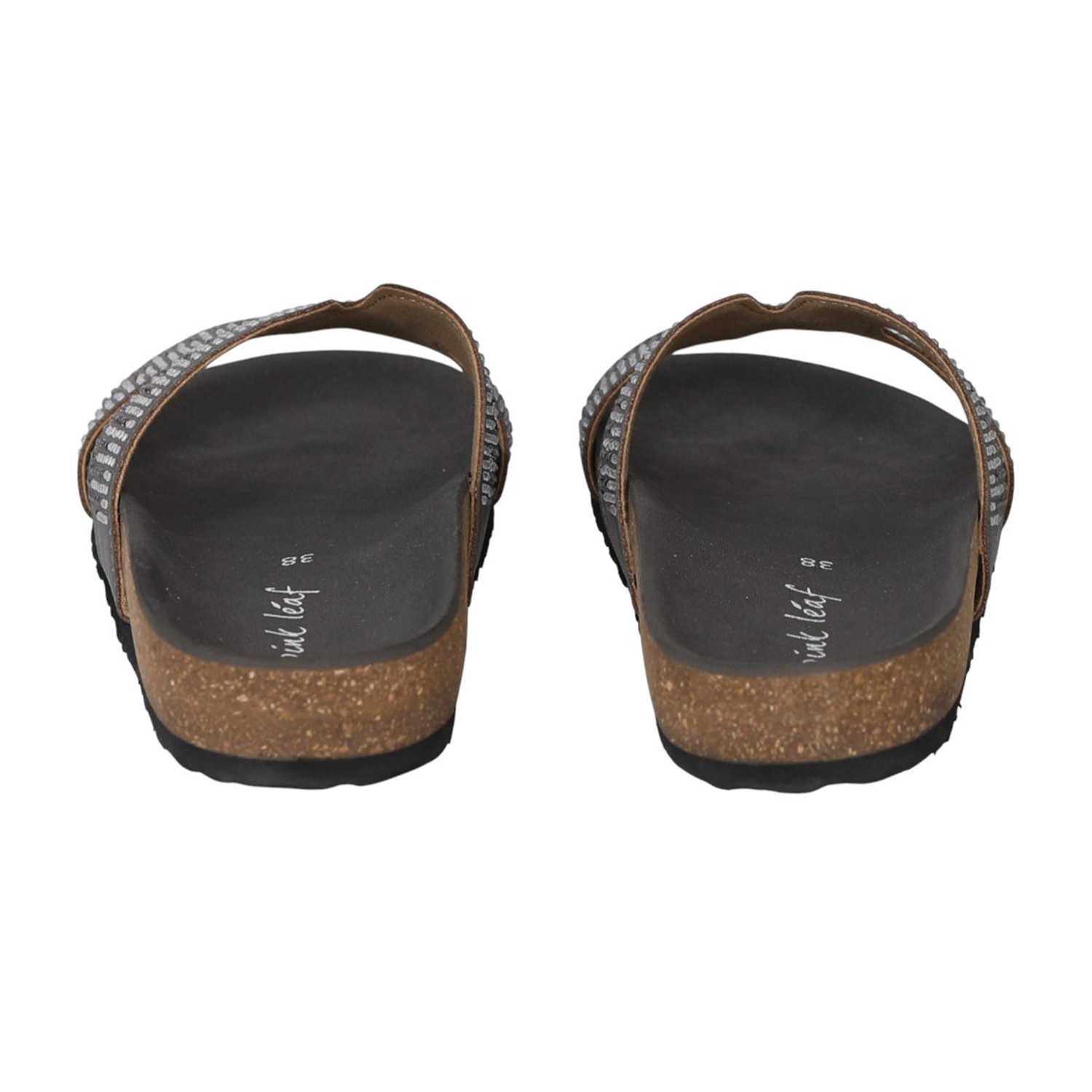 Women Grey Studded Comfort Slides