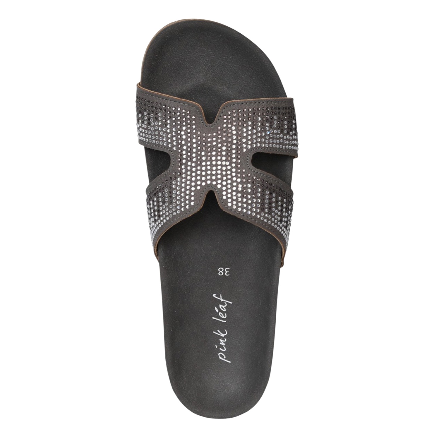 Women Grey Studded Comfort Slides