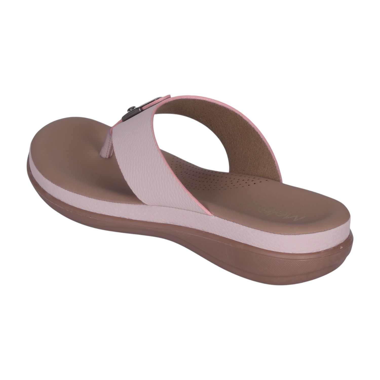 Women's Peach Buckle-Accent Thong Sandals
