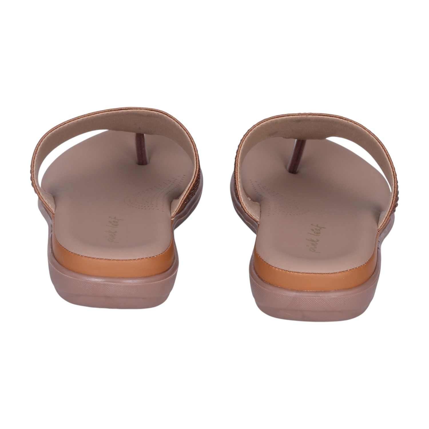 Women's Antique Bronze Rhinestone Thong Sandals with Wedge Heel