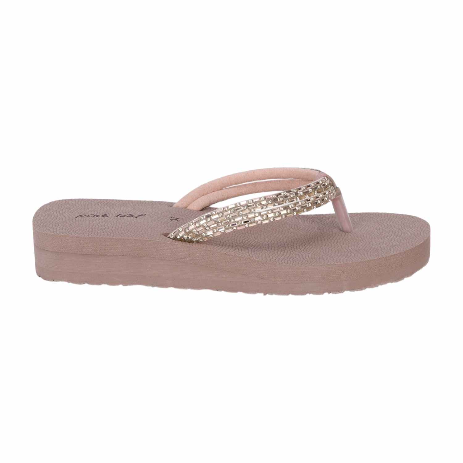 Gold Embellished Thongs for Women