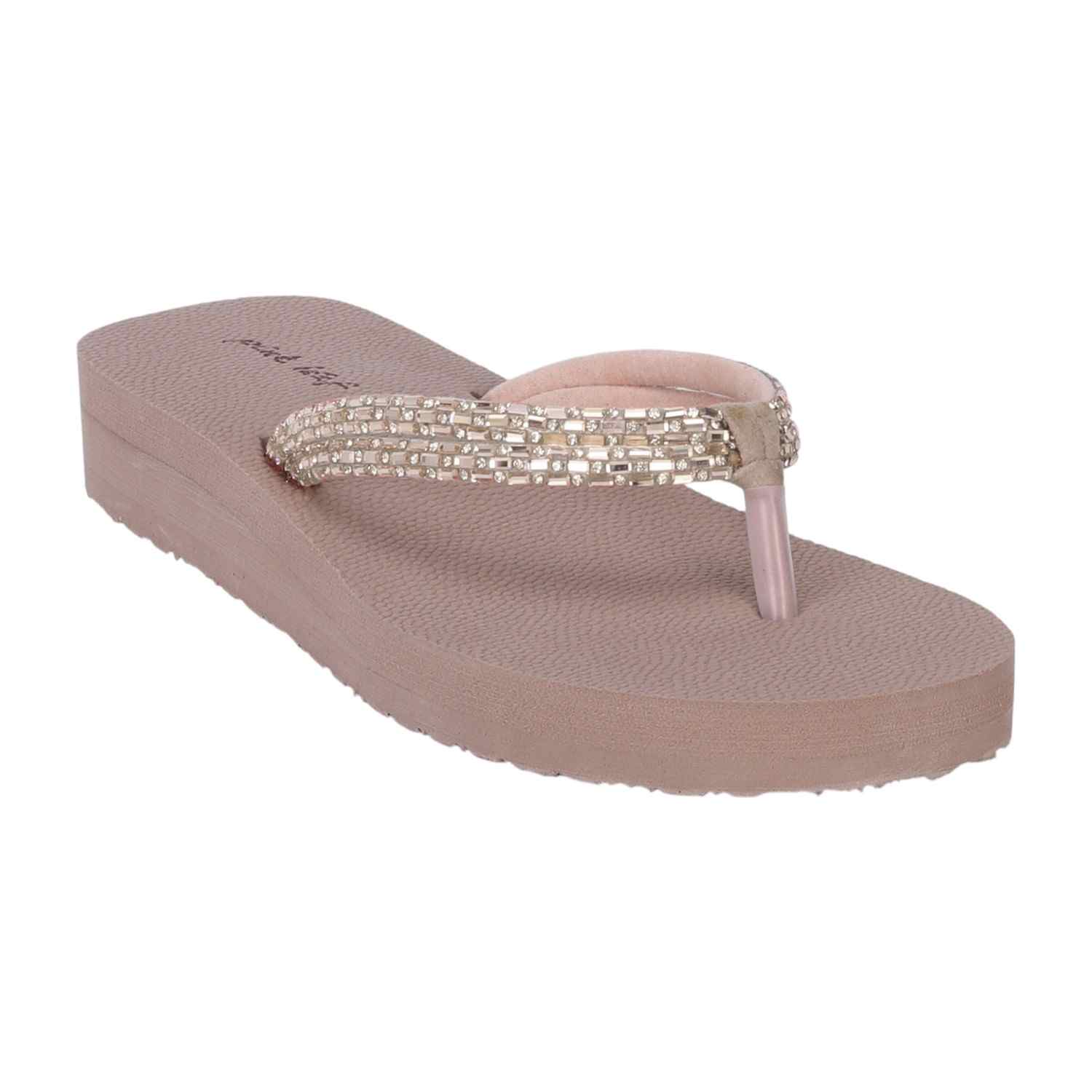 Gold Embellished Thongs for Women