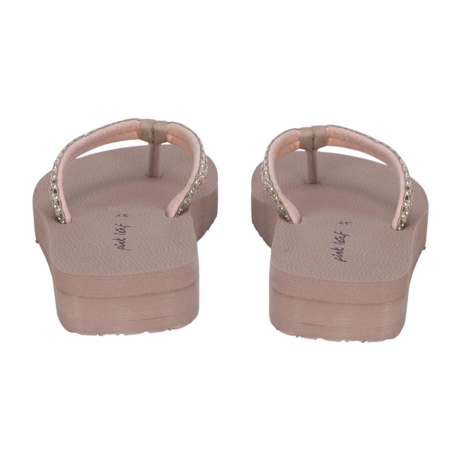 Gold Embellished Thongs for Women