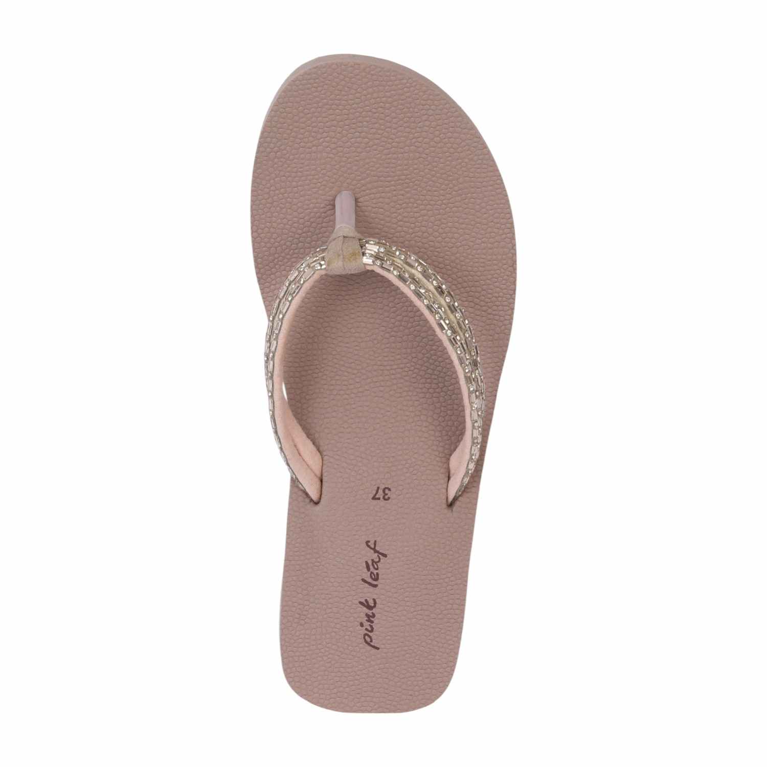 Gold Embellished Thongs for Women