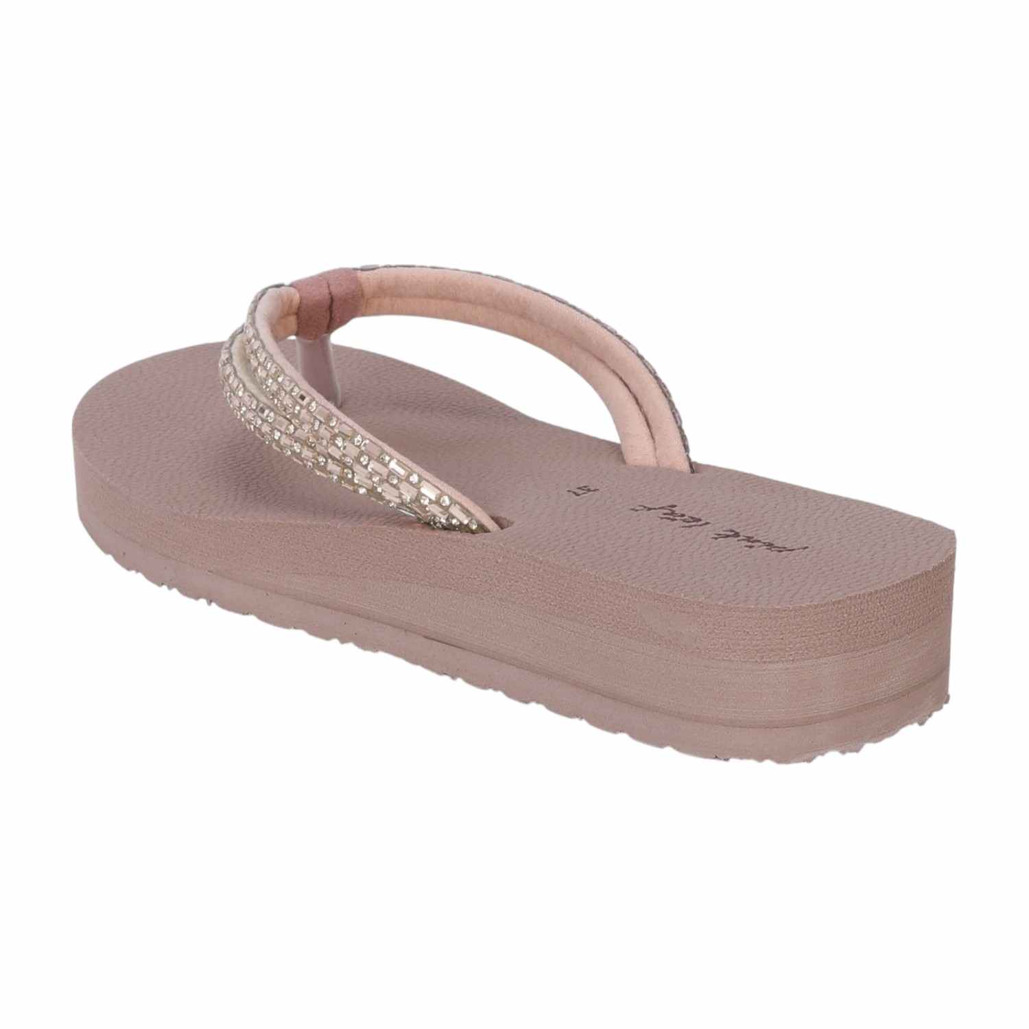 Gold Embellished Thongs for Women