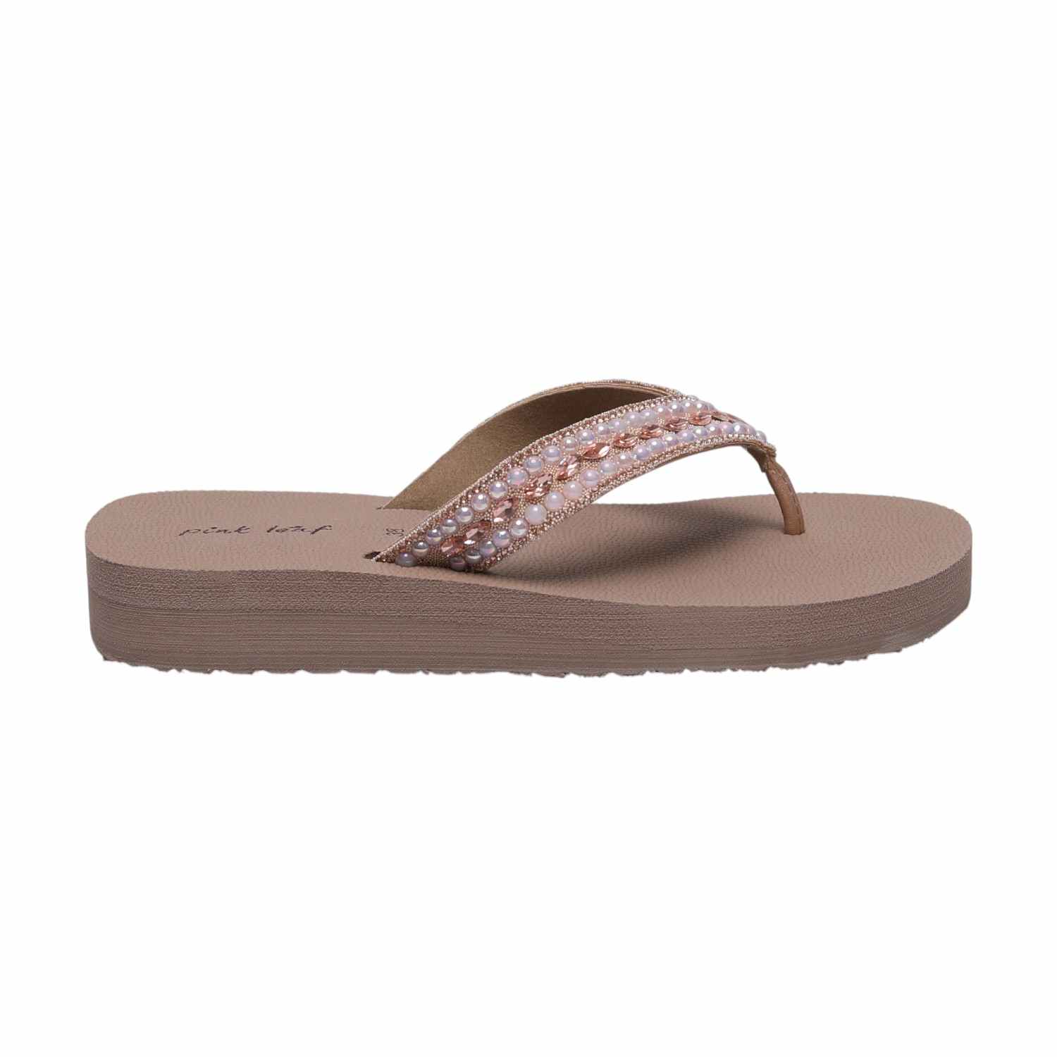 Sultan Coloured Thongs with Pearl Embellishments for Women