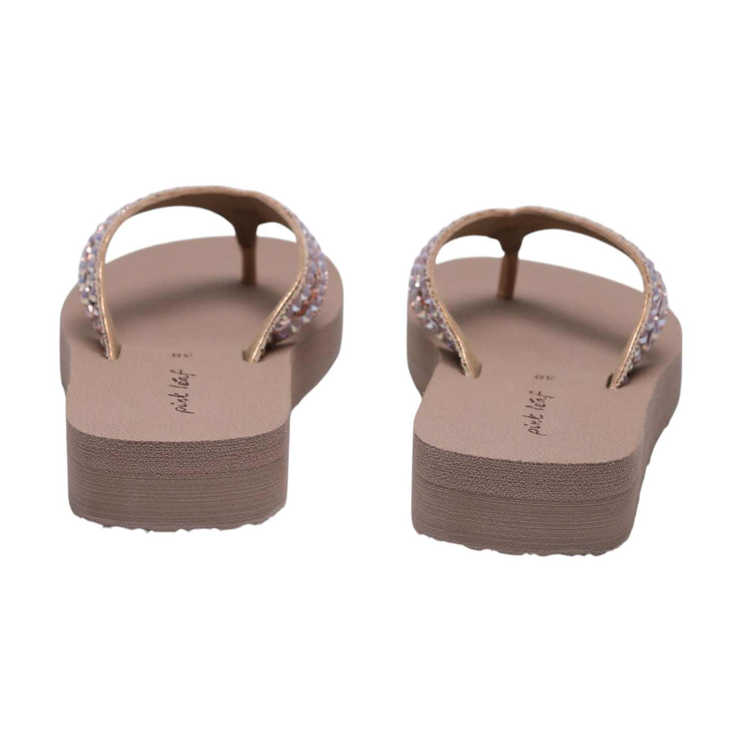 Sultan Coloured Thongs with Pearl Embellishments for Women