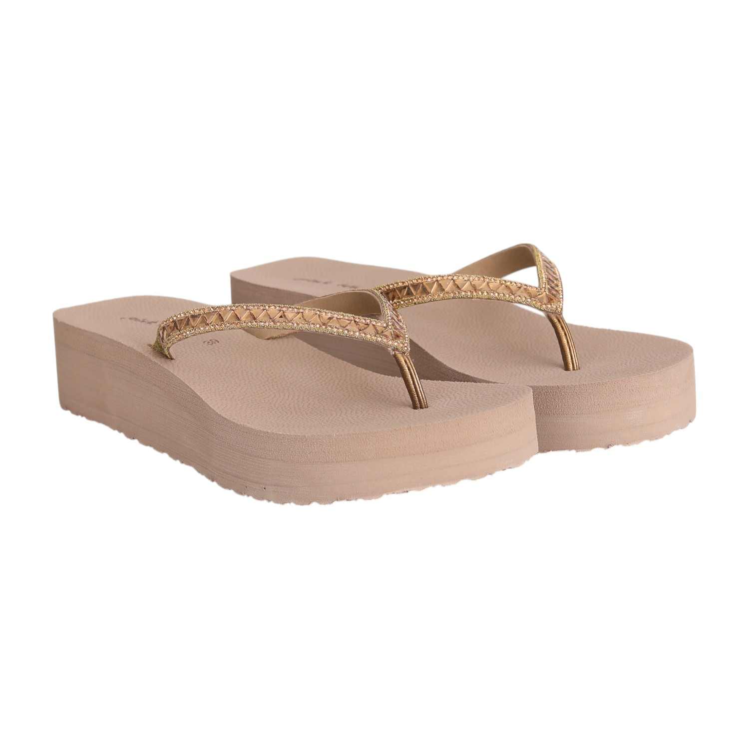 Women's Subtle Gold Platform Sandals