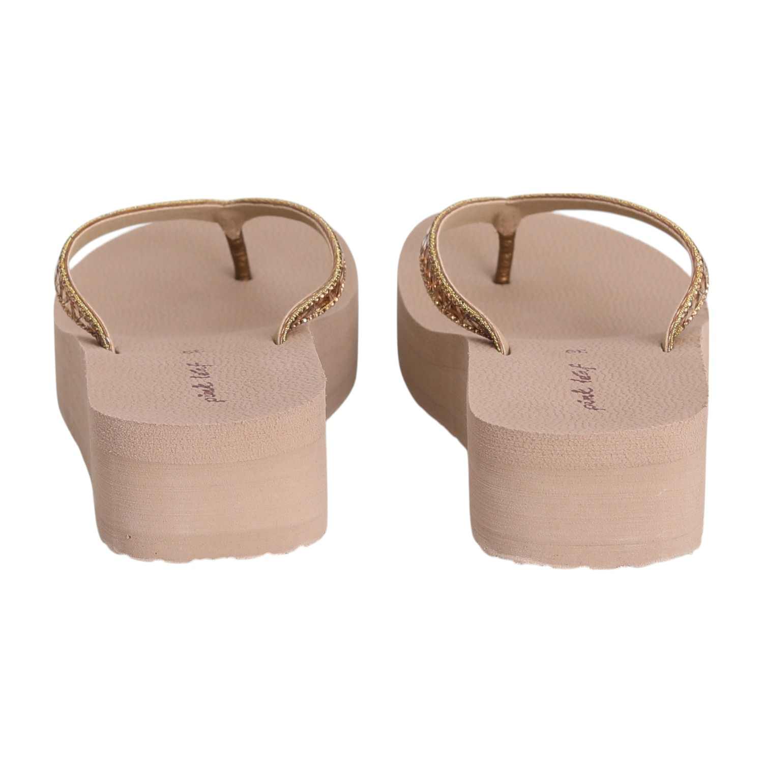 Women's Subtle Gold Platform Sandals