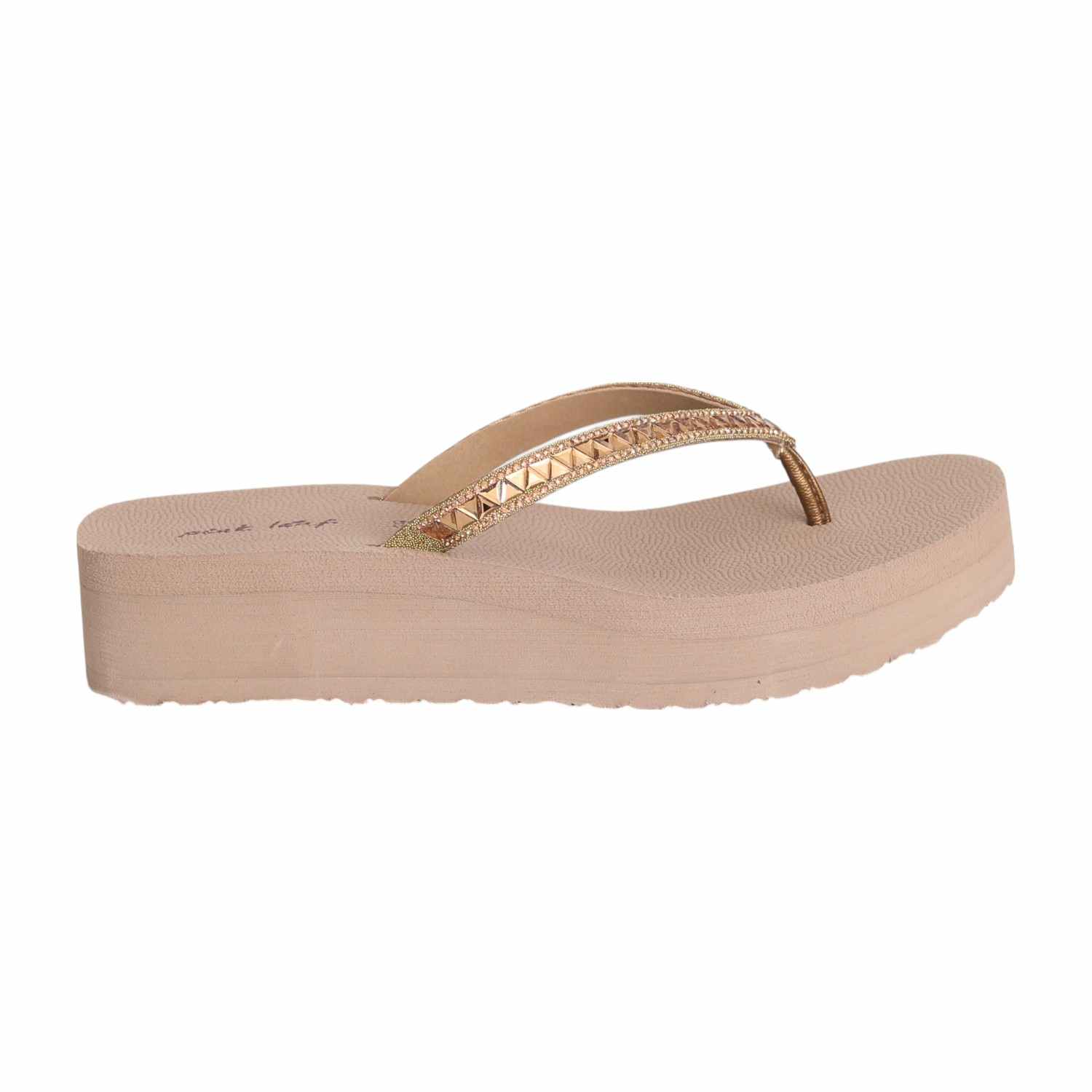 Women's Subtle Gold Platform Sandals