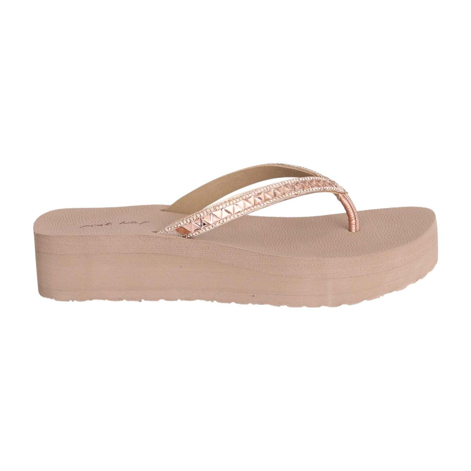 Women's Sparkle Blush Rise Platform Sandals