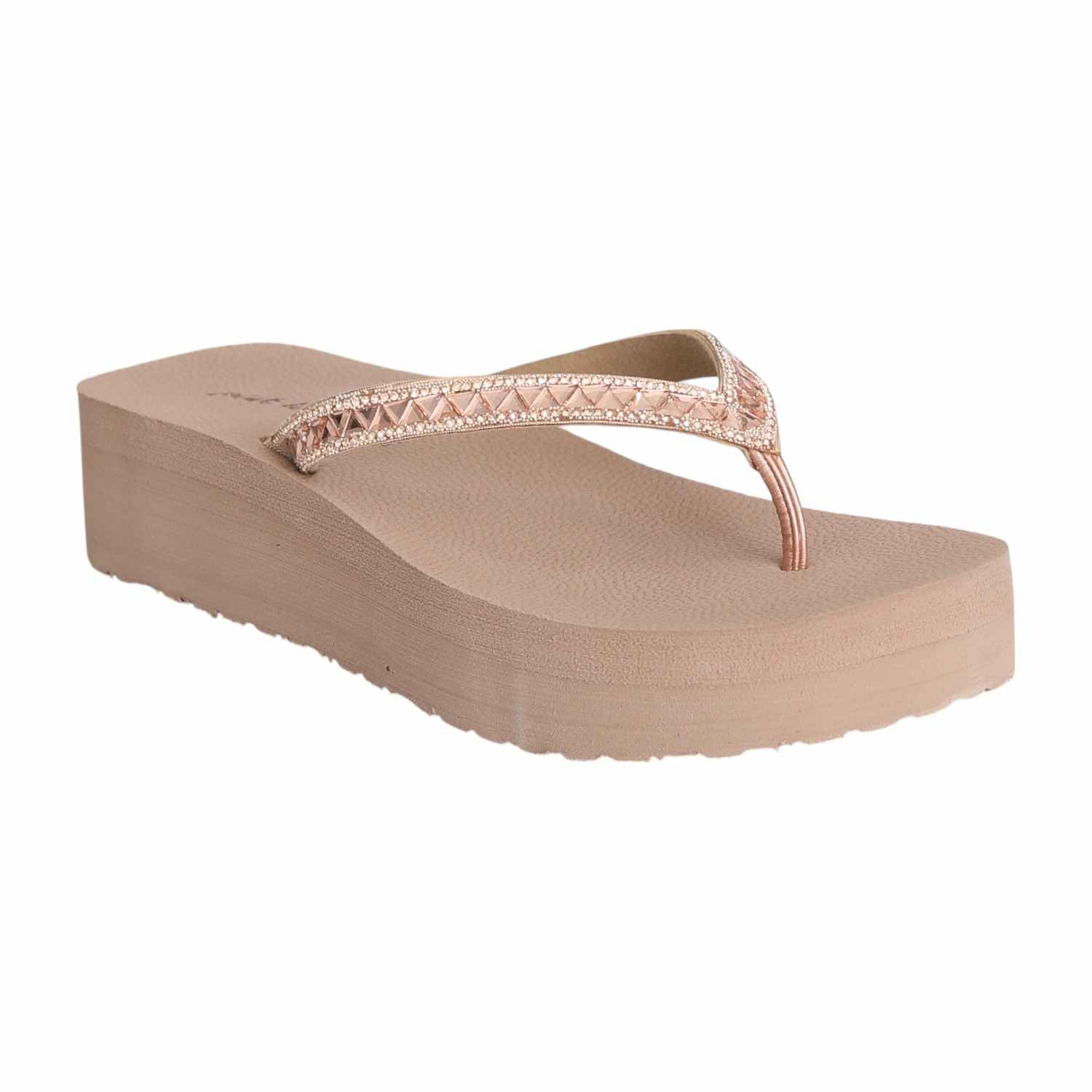Women's Sparkle Blush Rise Platform Sandals