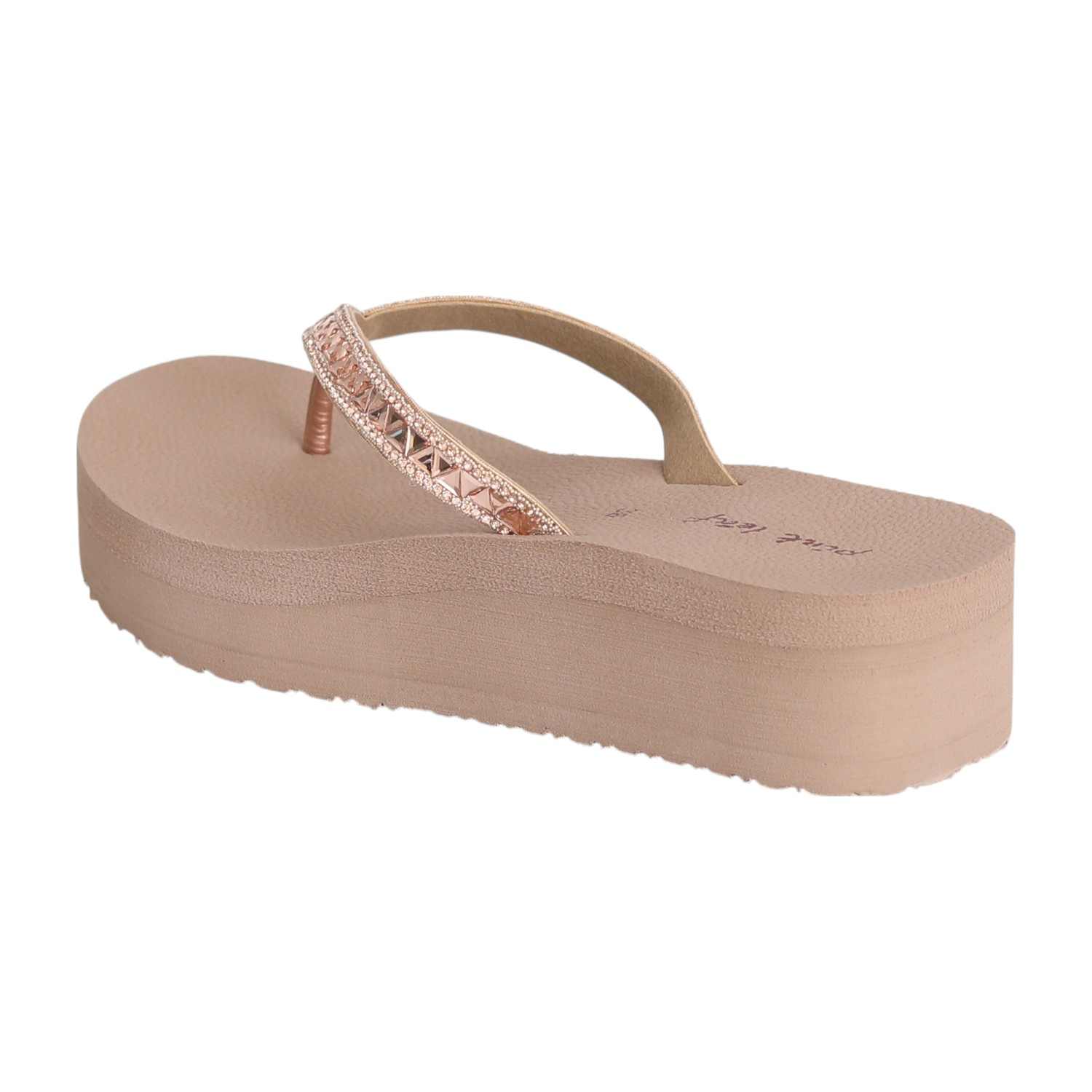 Women's Sparkle Blush Rise Platform Sandals