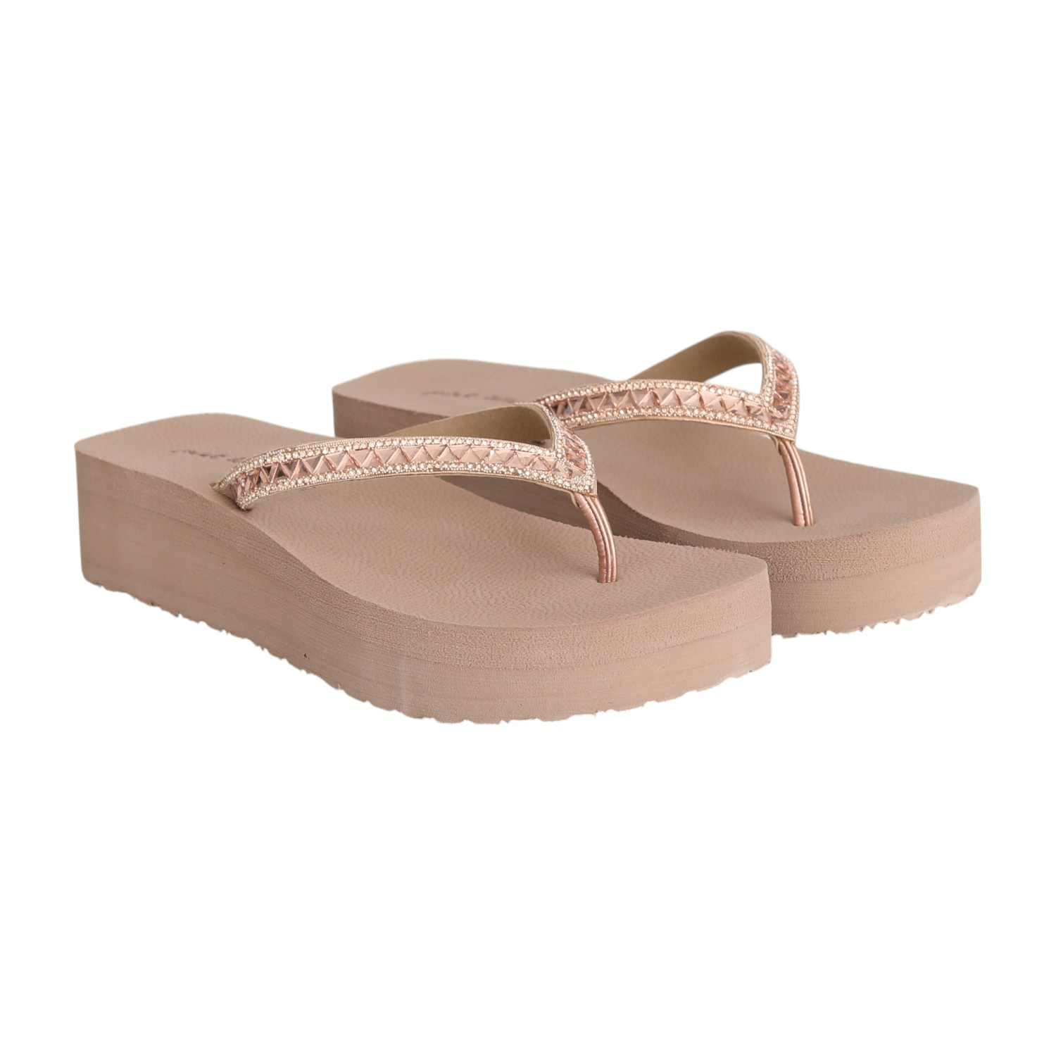 Women's Sparkle Blush Rise Platform Sandals