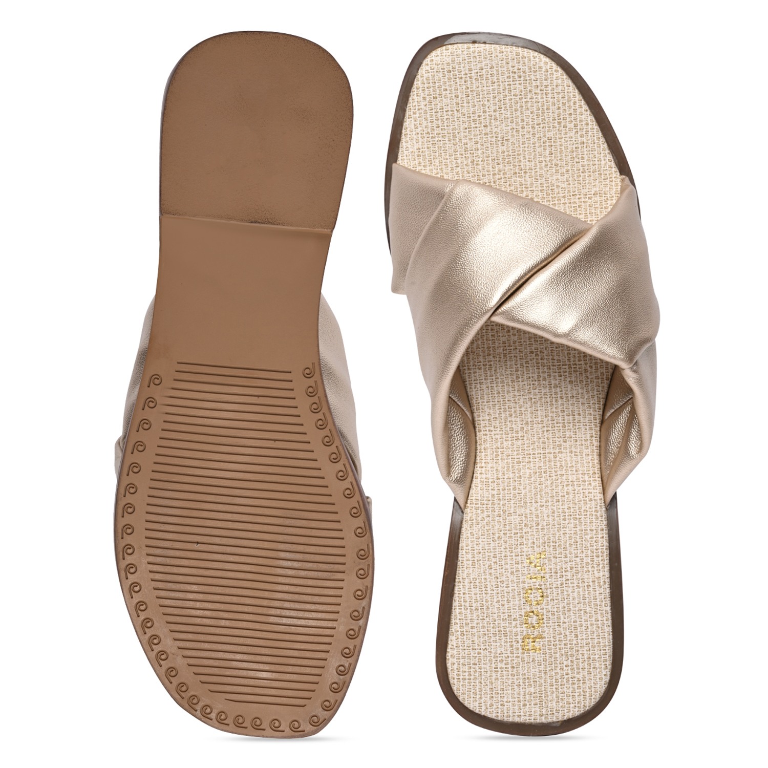 Gold Women Casual Comfortable Flats