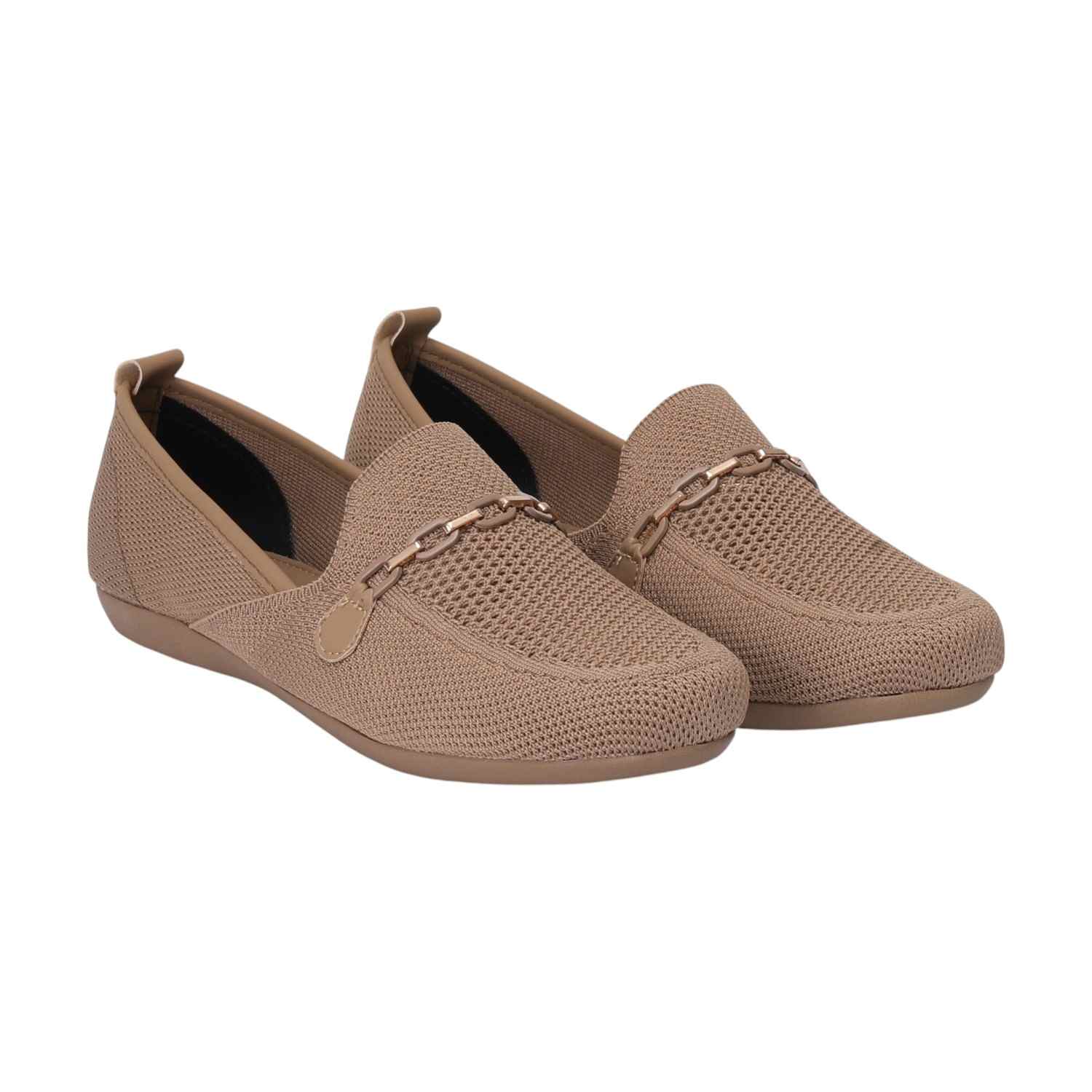 Beige Casual Slip-Ons for Women