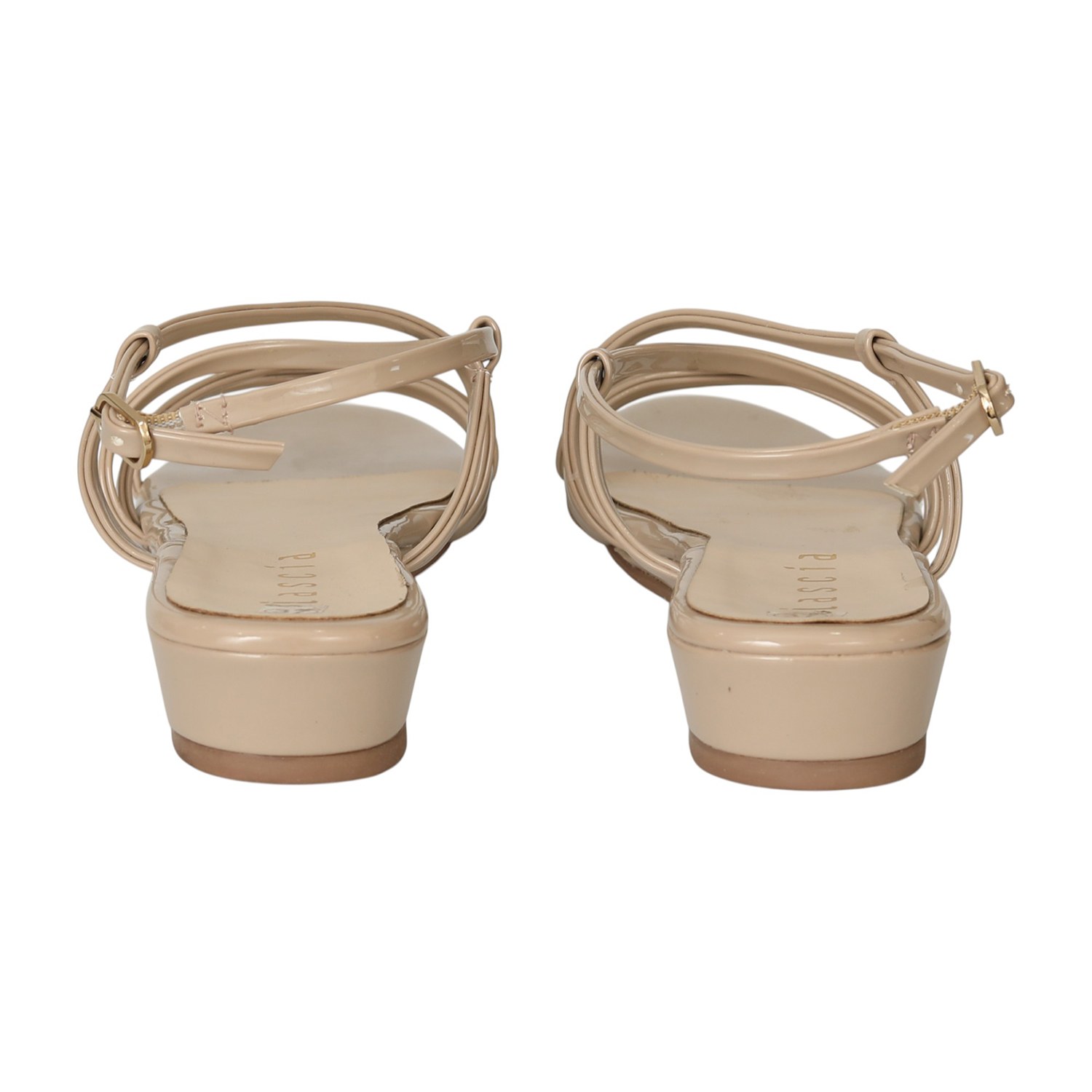 Women SoftTan Cross-Strap Wedges