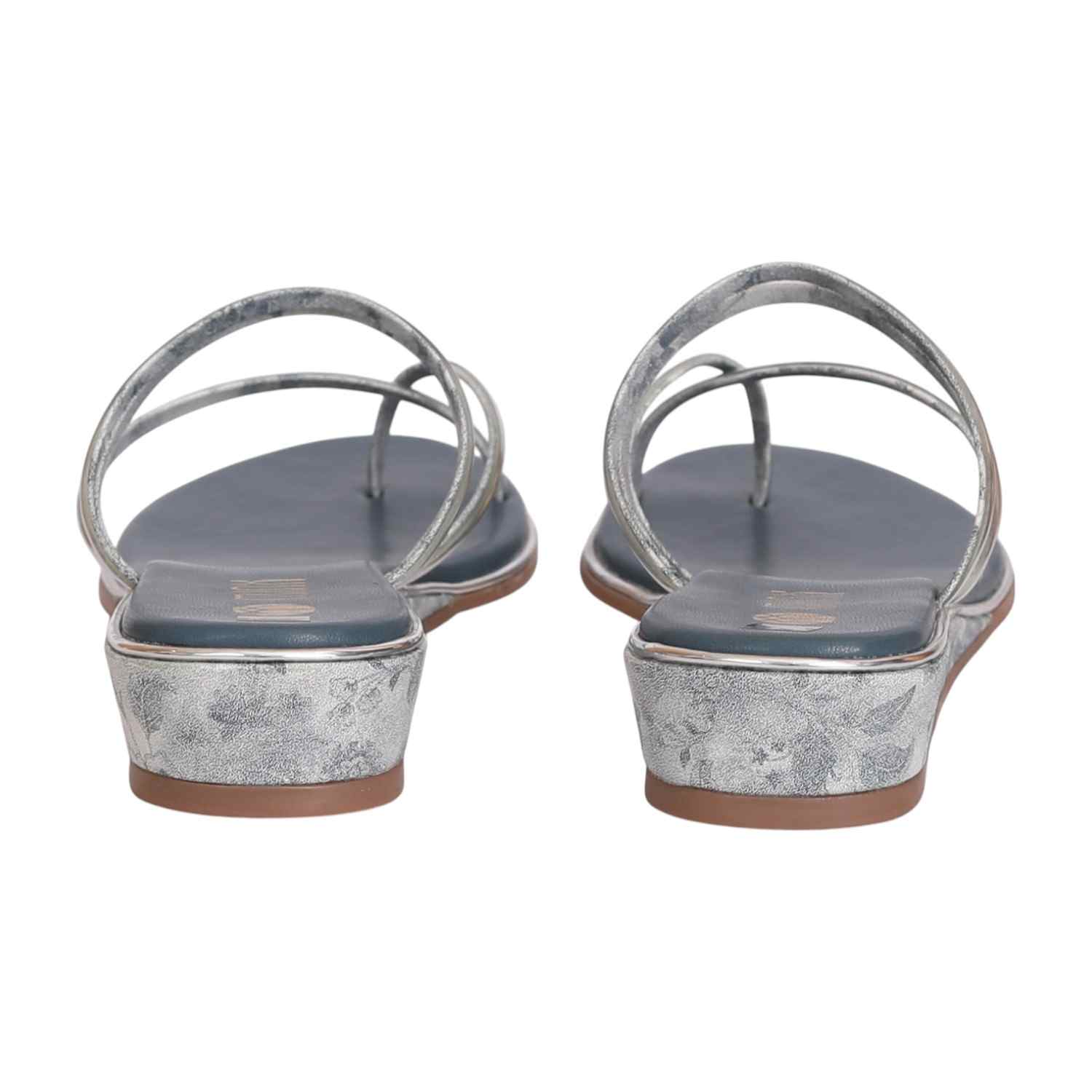 Women Teal Strappy Wedge Sandal