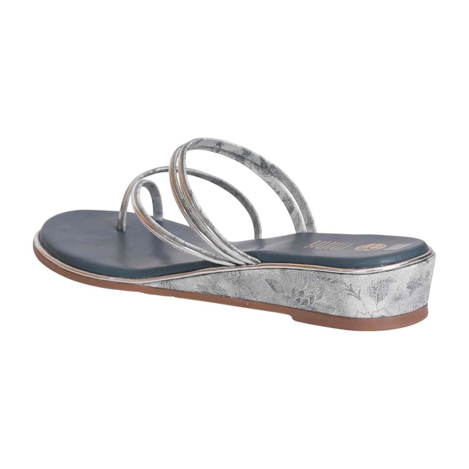 Women Teal Strappy Wedge Sandal