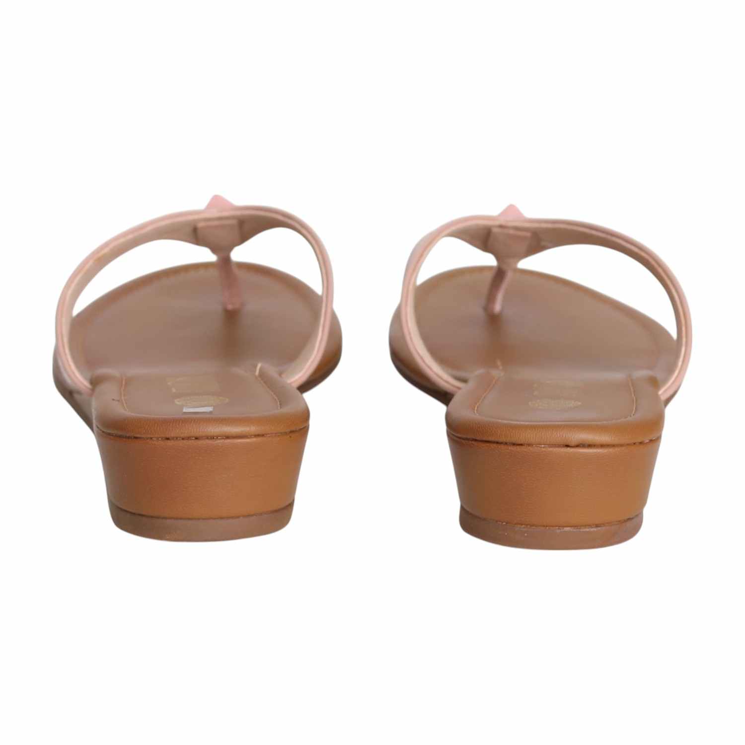 Women Elegant Peach Wedge Thongs