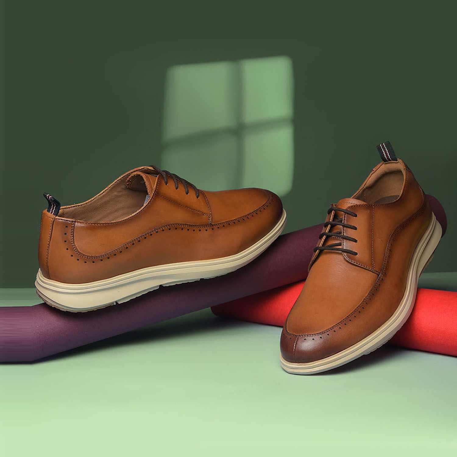 Fedrico Brogue Tan Casual Shoes For Men