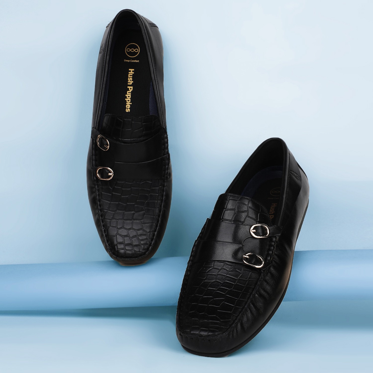 Joseph Monk Black Loafers For Men