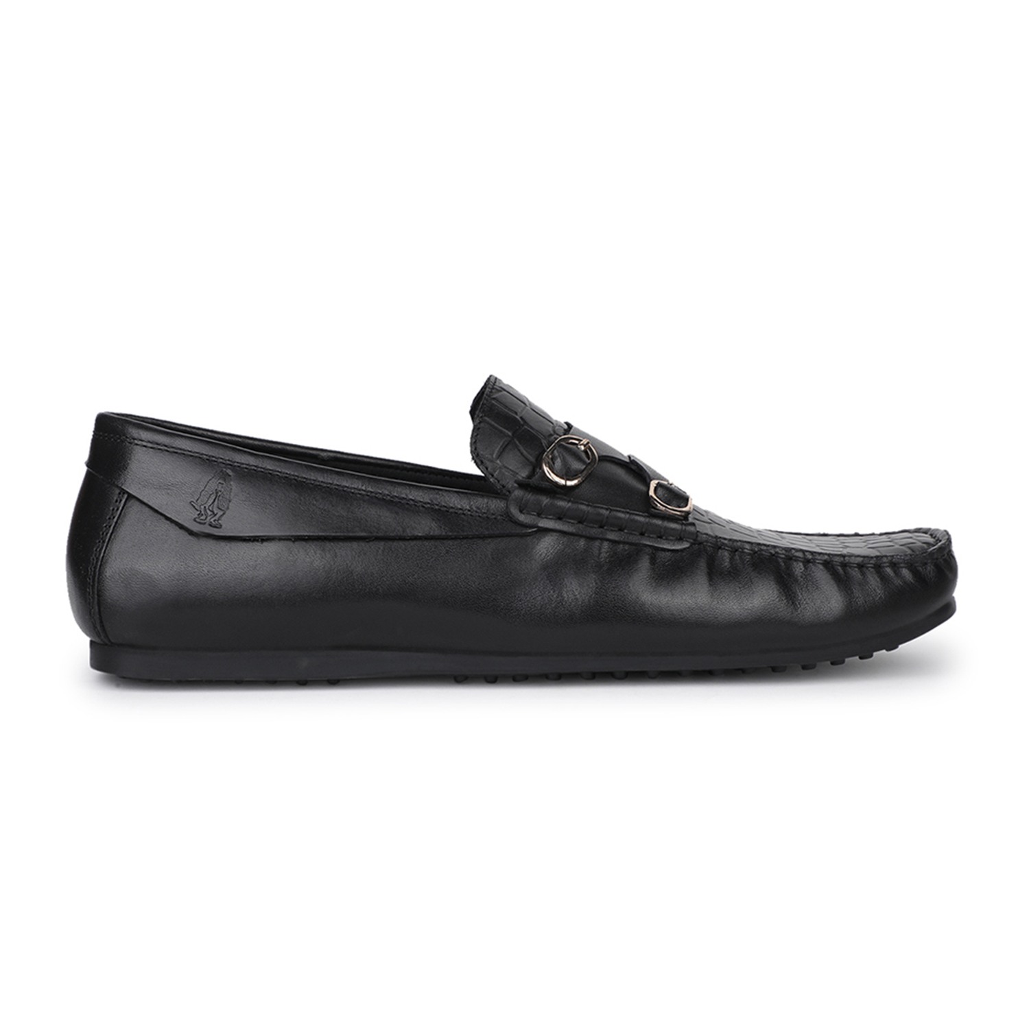 Hush Puppies | Joseph Monk Black Loafers For Men|4