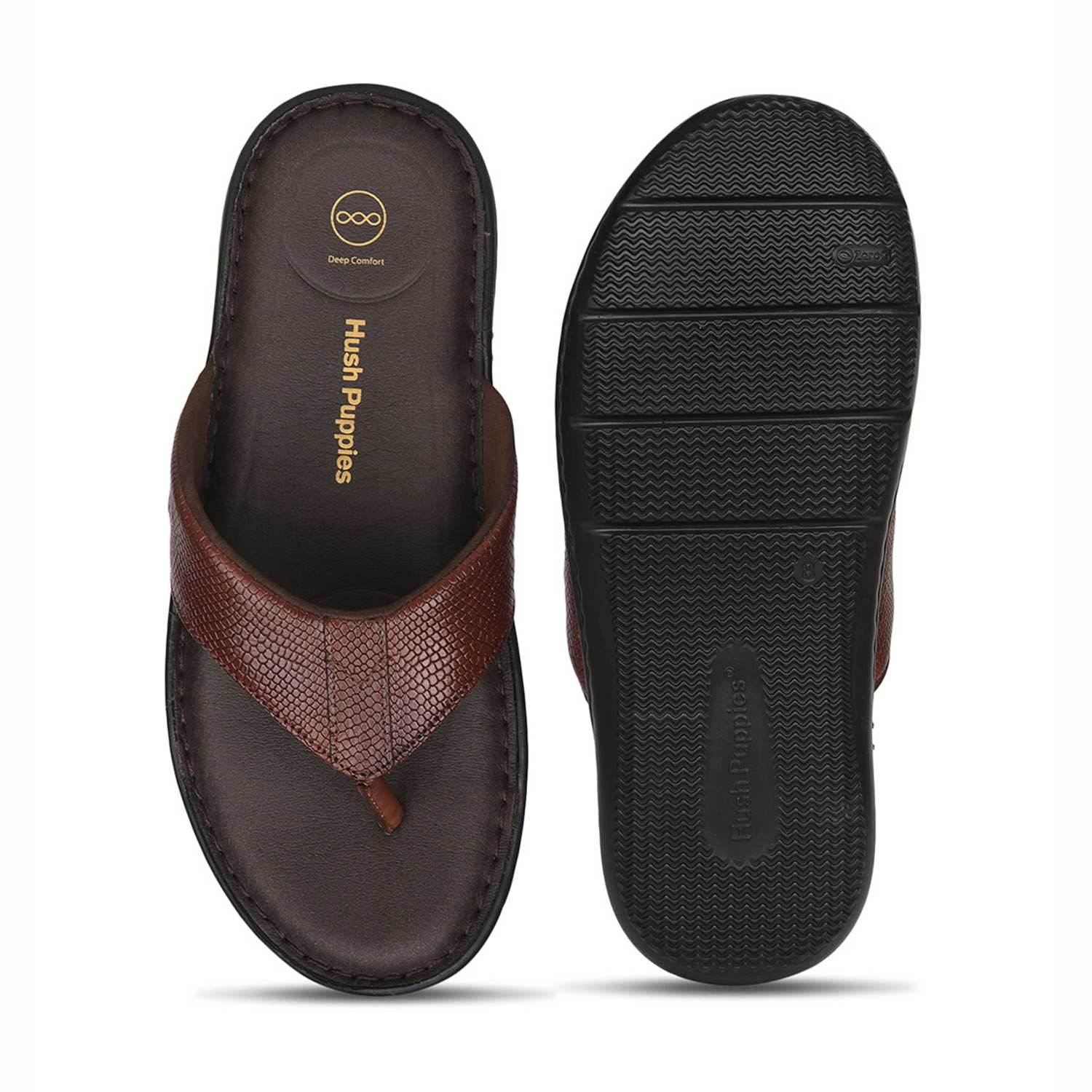 Hush Puppies | Men Potter 2.0 Tan Flip Flops|4